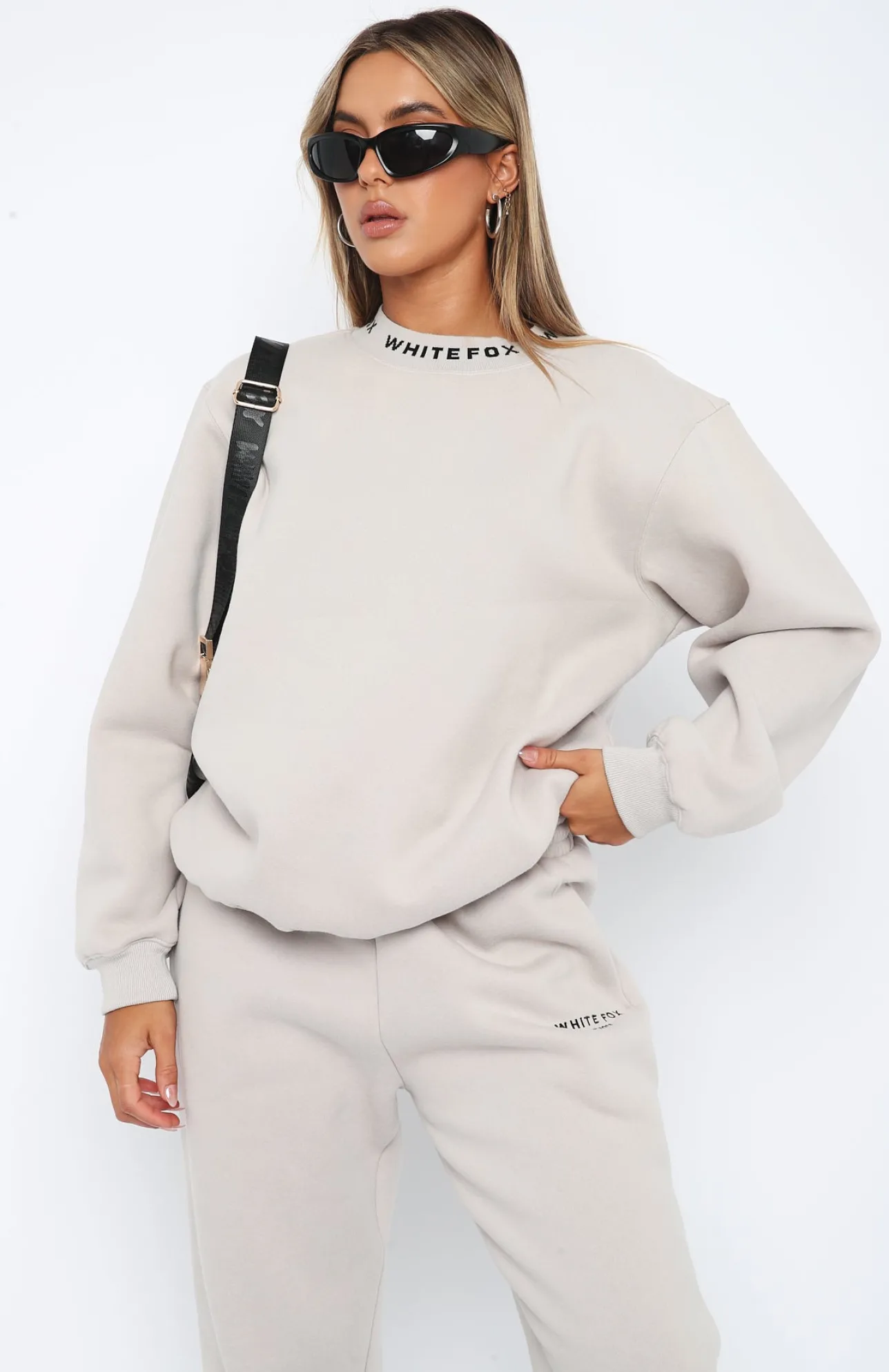 White Fox Boutique Put It On Repeat Oversized Sweater Lunar grey Discount