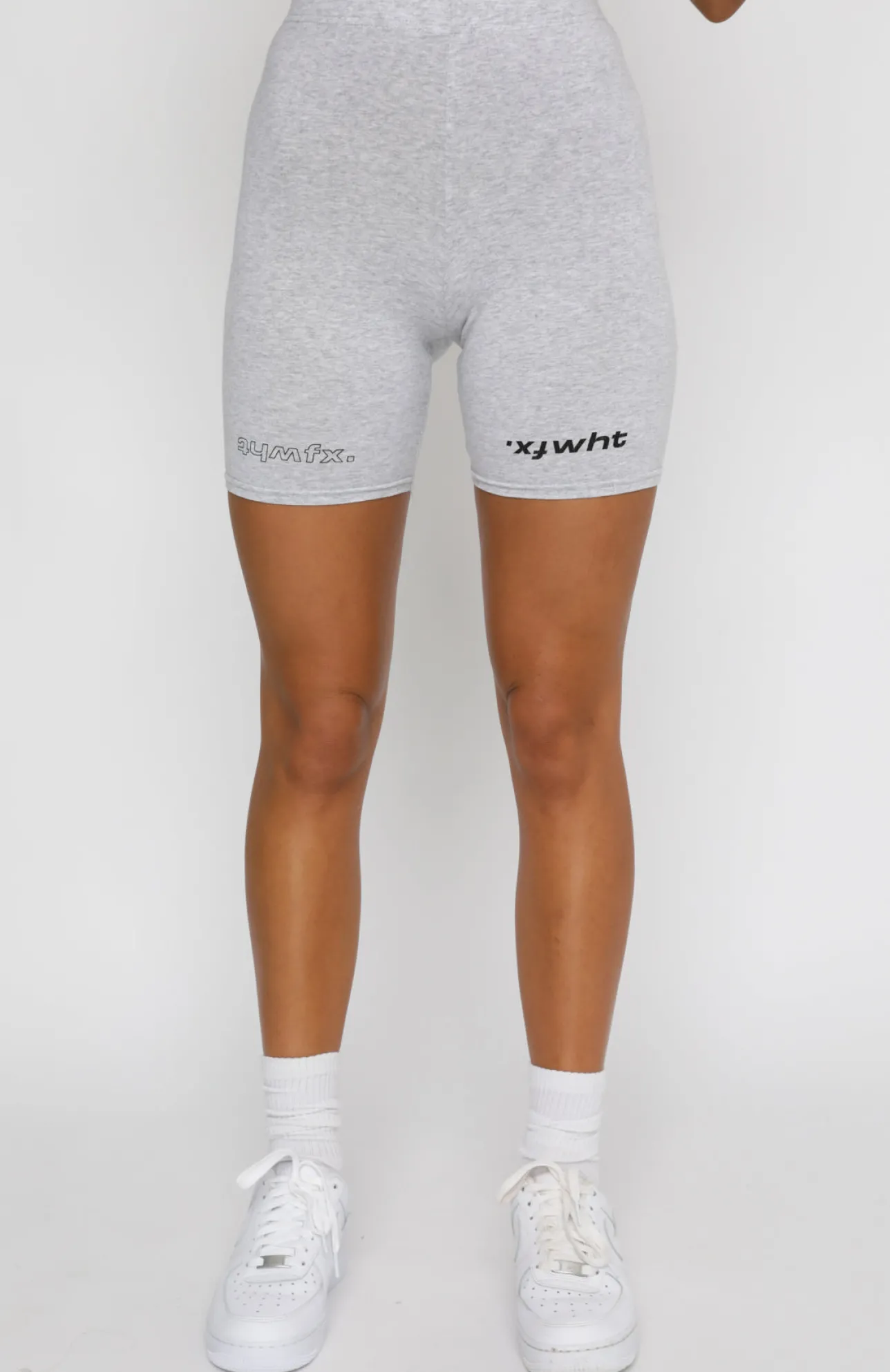 White Fox Boutique Real Games Bike Shorts Marle grey Shop