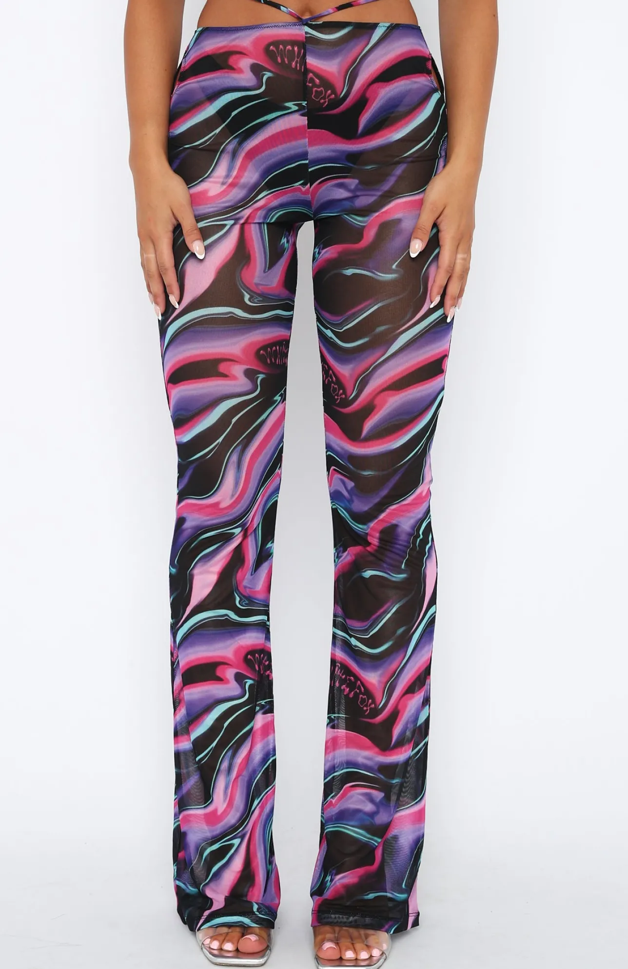 White Fox Boutique Rhythm Of The Night Pants Intergalactic multi Cheap