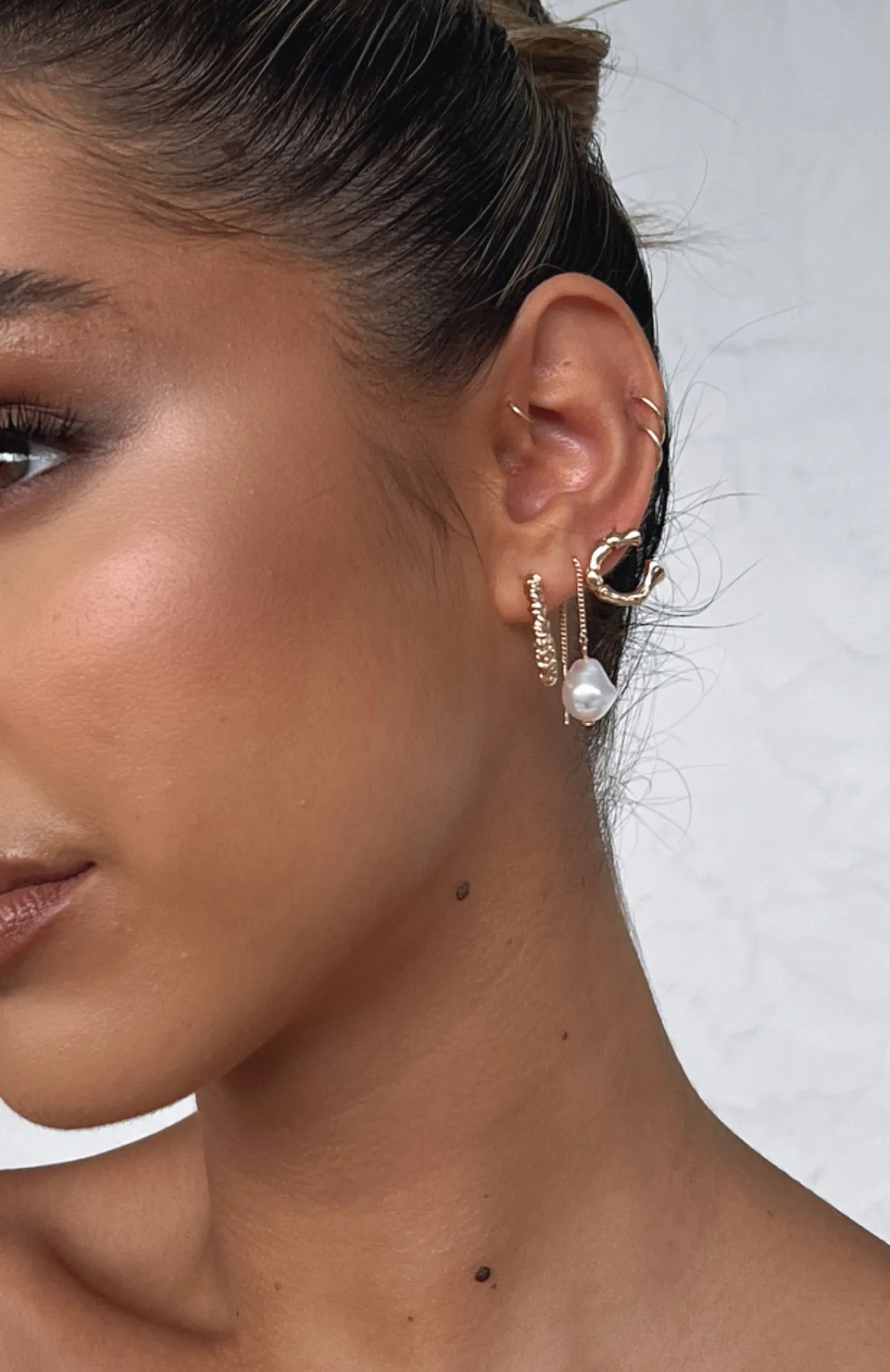 White Fox Boutique Romi Earring Set gold Cheap