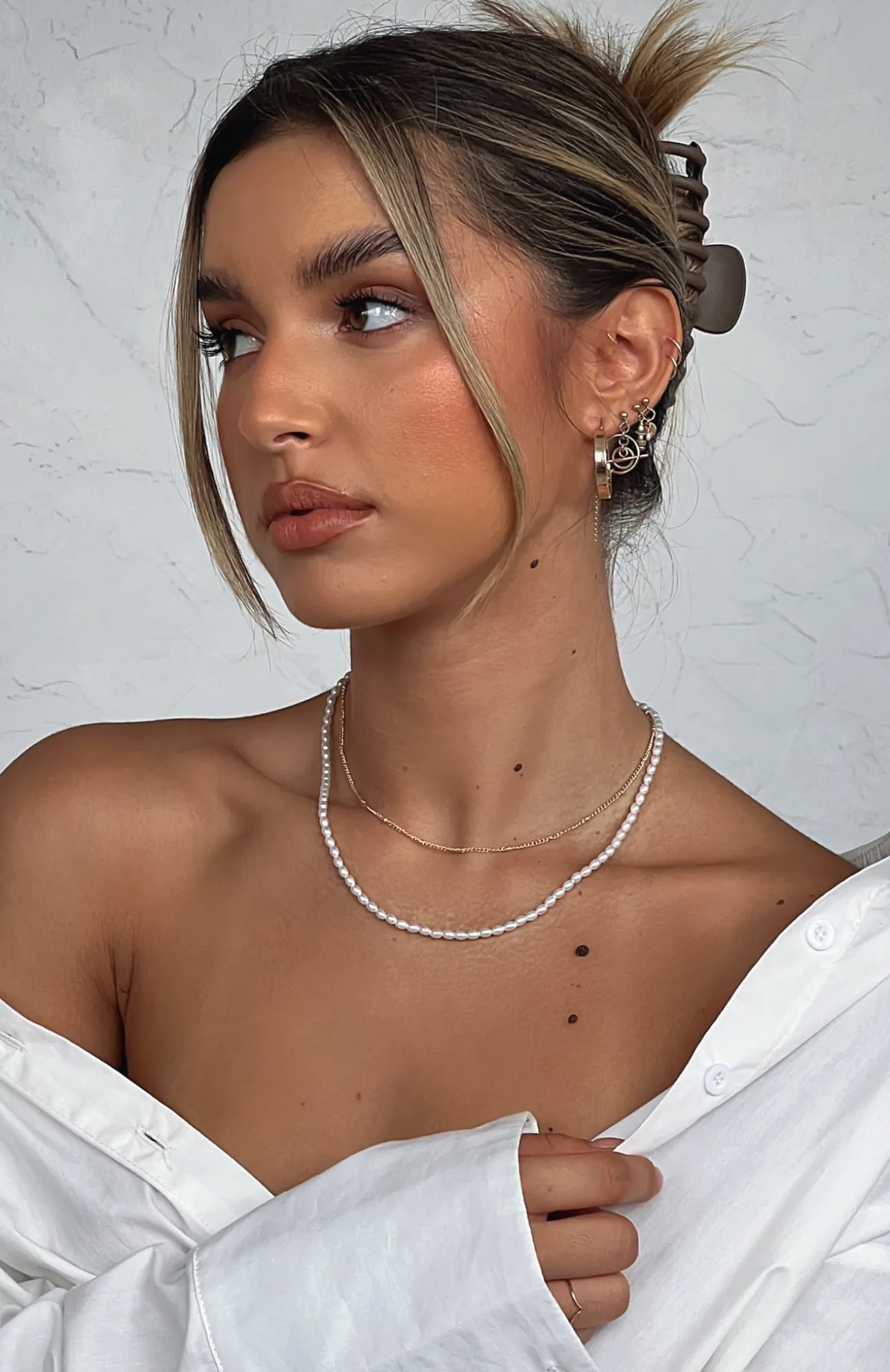 White Fox Boutique Rylee Necklace gold Flash Sale