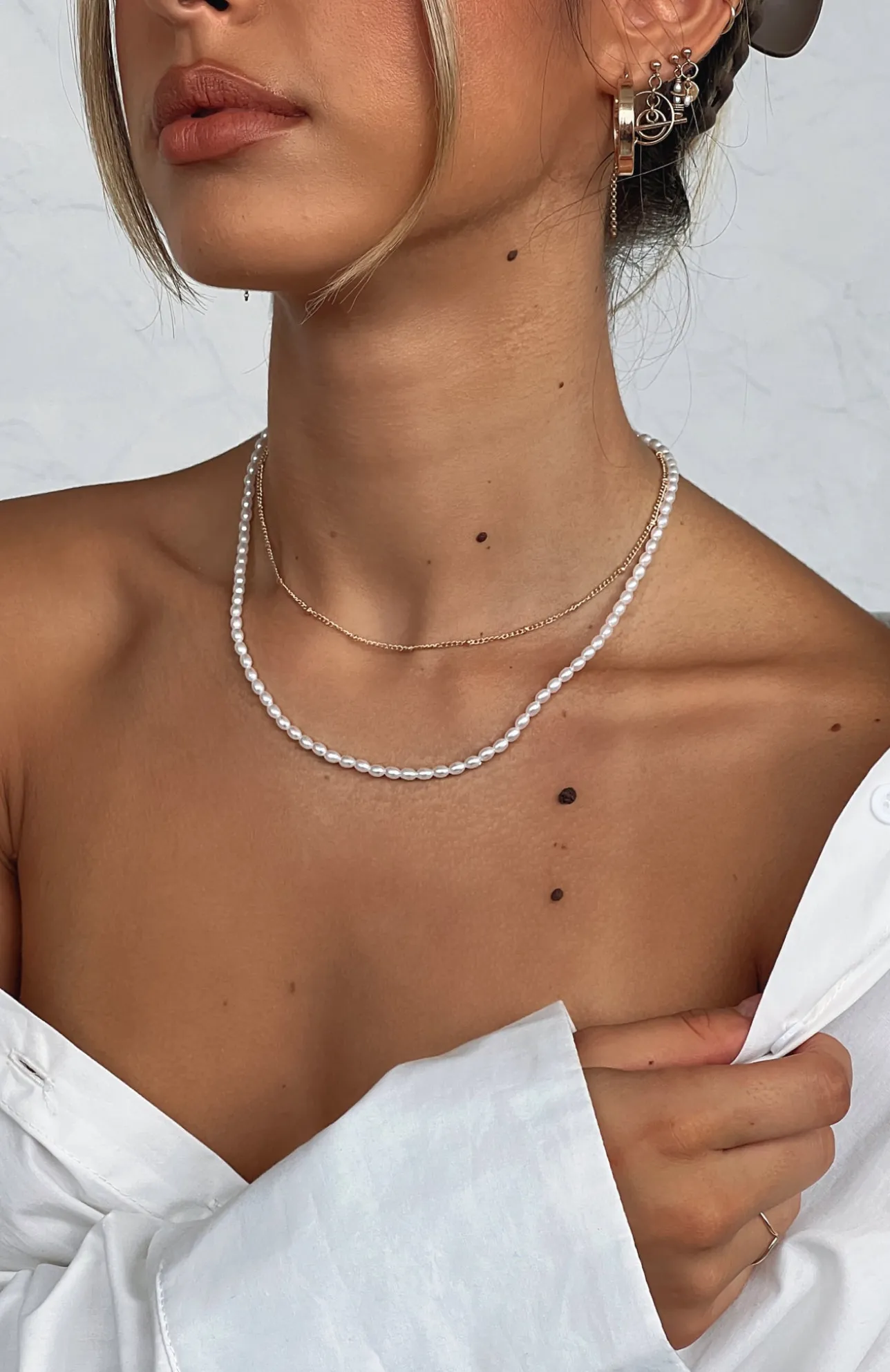 White Fox Boutique Rylee Necklace gold Flash Sale