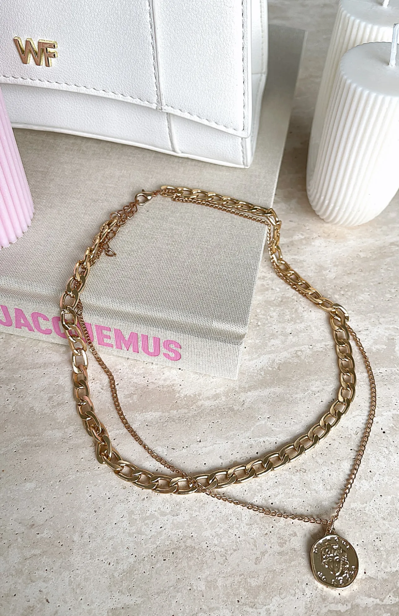 White Fox Boutique Sasha Necklace gold Clearance