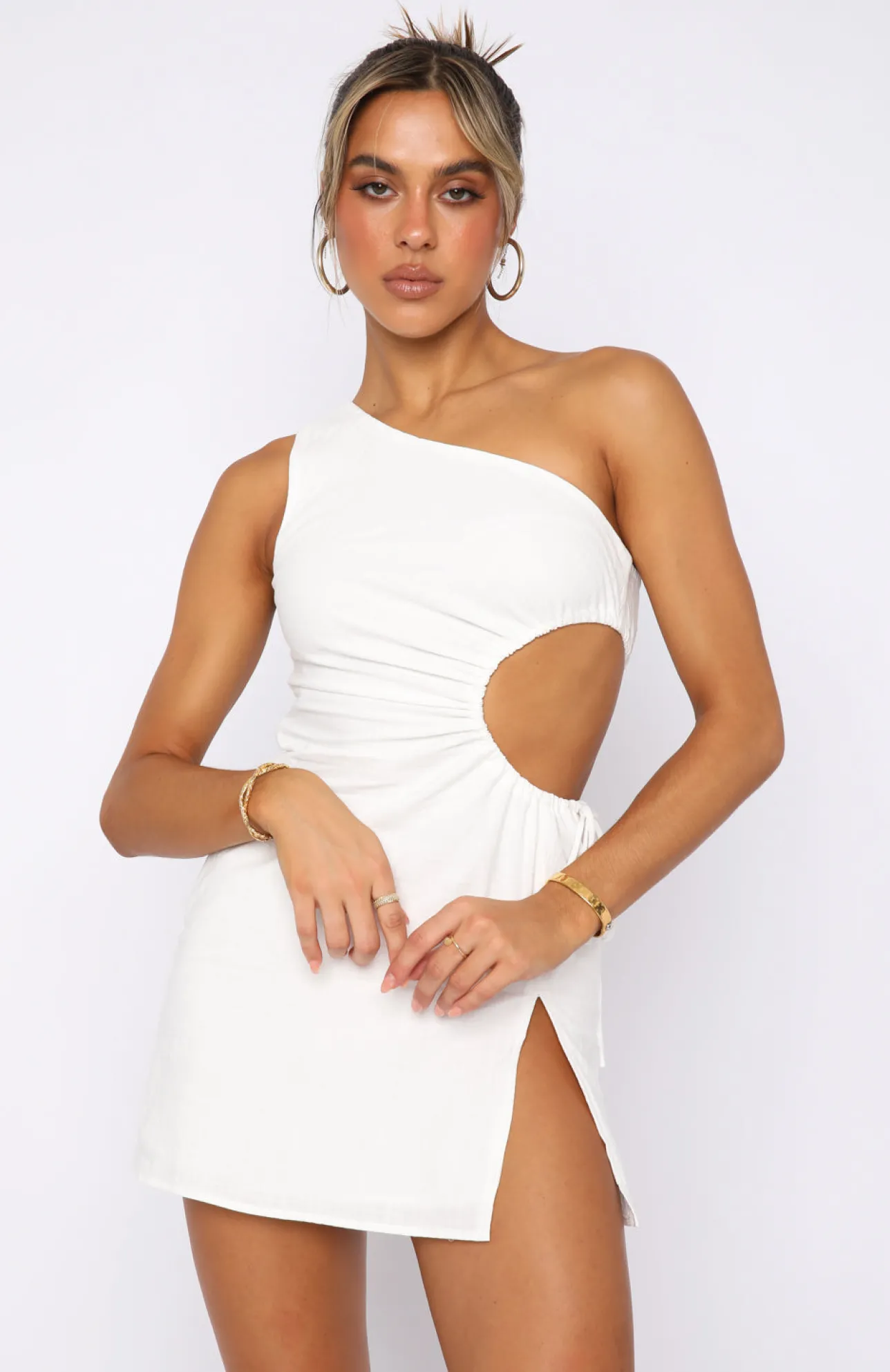 White Fox Boutique Say It Now Mini Dress white Store