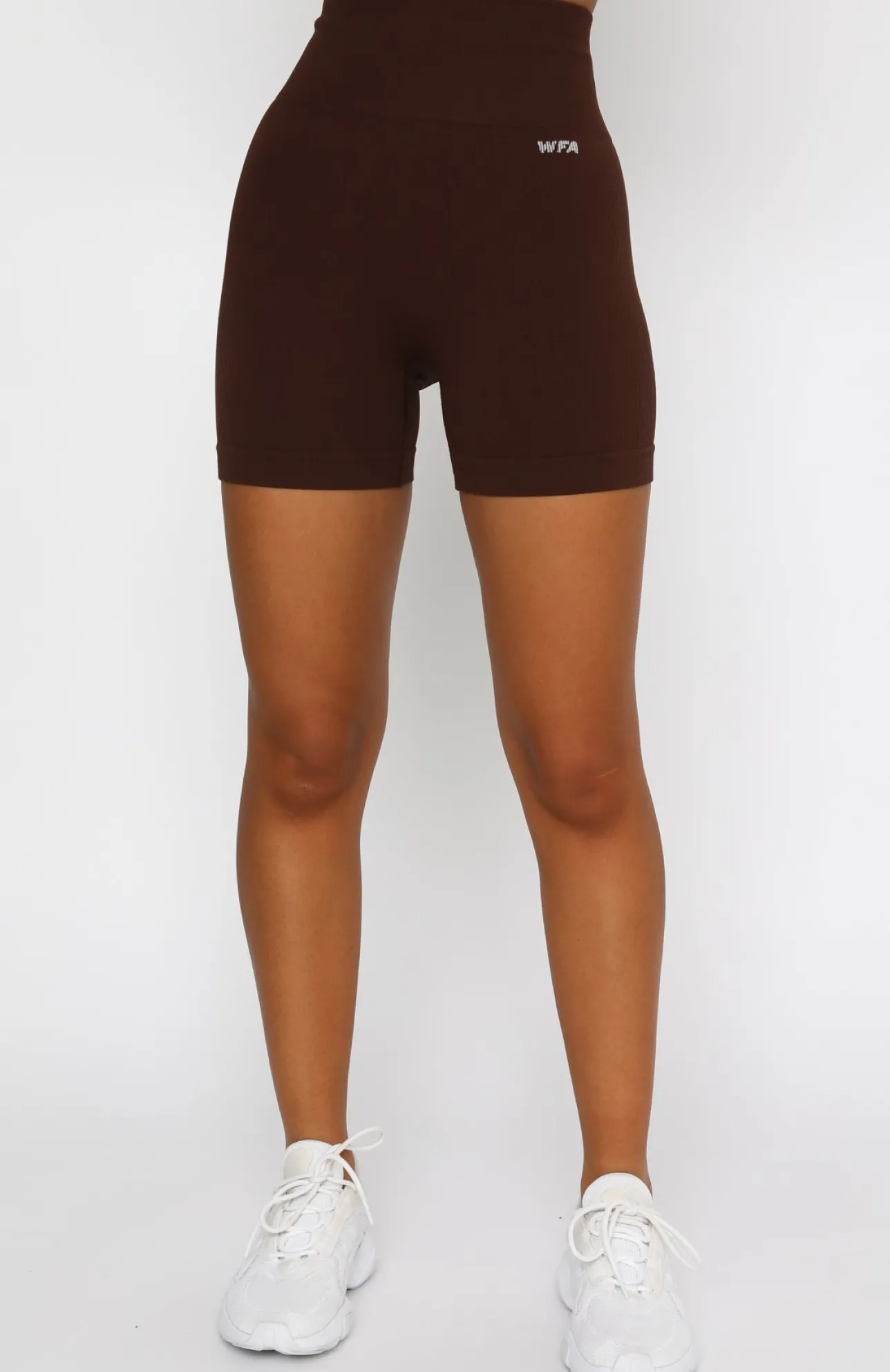 White Fox Boutique Seamless High Waisted Shorts Chocolate brown Clearance