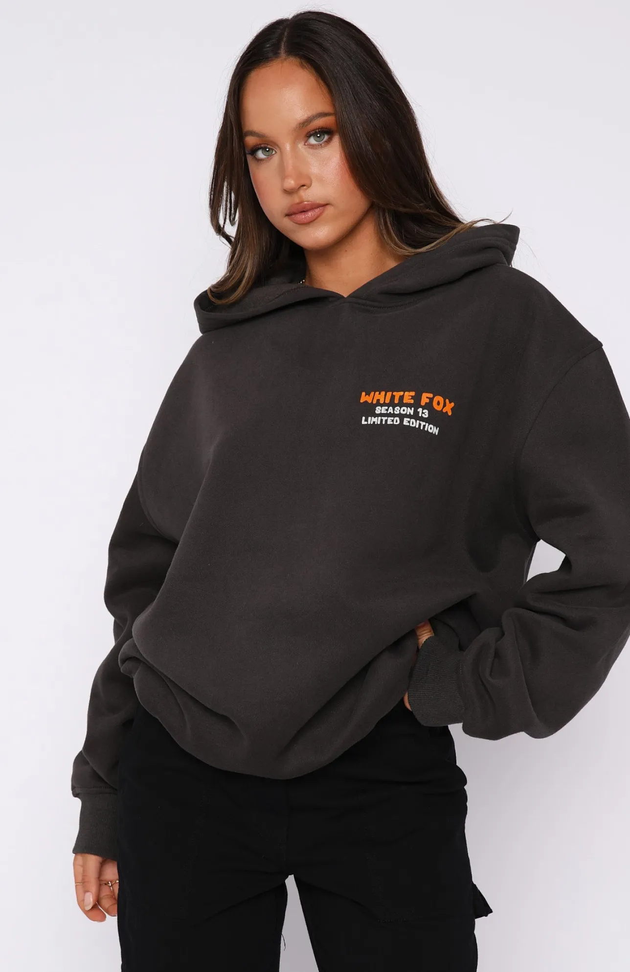 White Fox Boutique Season 13 Hoodie Charcoal grey Cheap