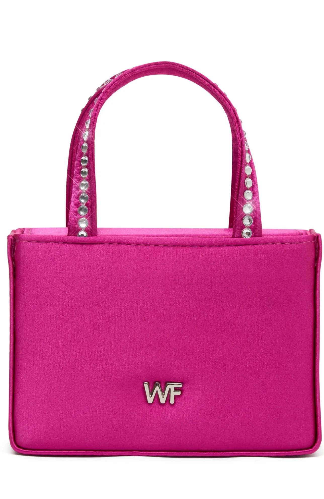 White Fox Boutique Serena Box Bag Fuchsia Satin pink Best
