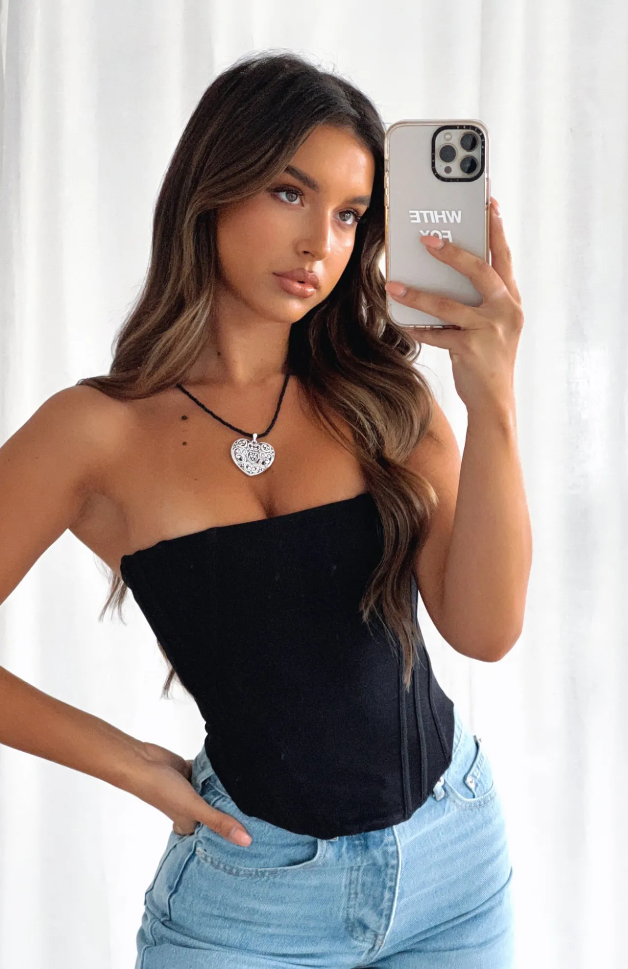 White Fox Boutique Sharp Edges Bustier black Discount