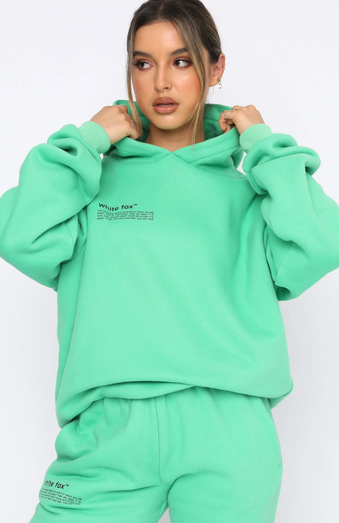 White Fox Boutique She's A Baddie Hoodie Jolly green Online