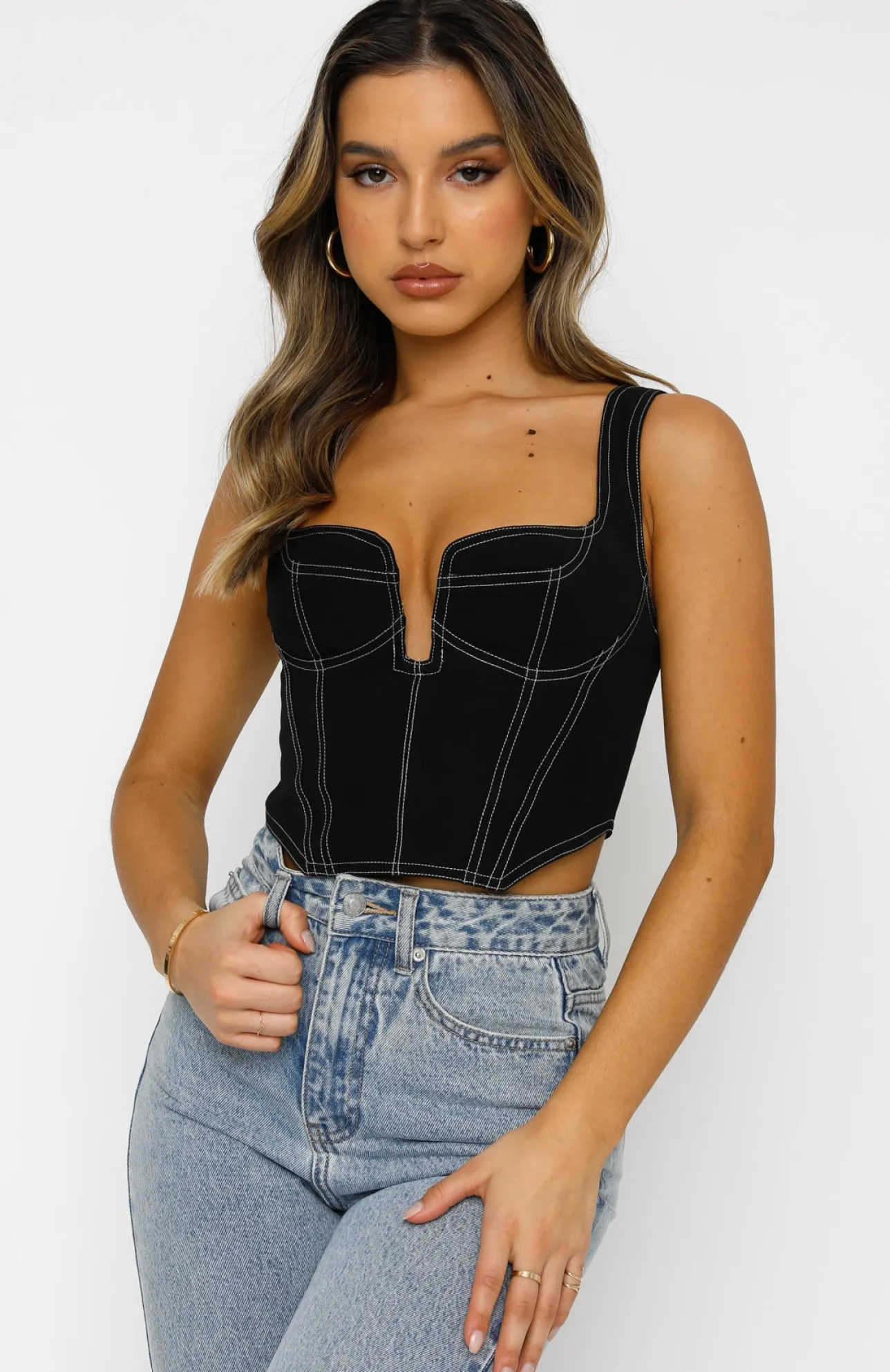 White Fox Boutique She's The One Bustier black Flash Sale