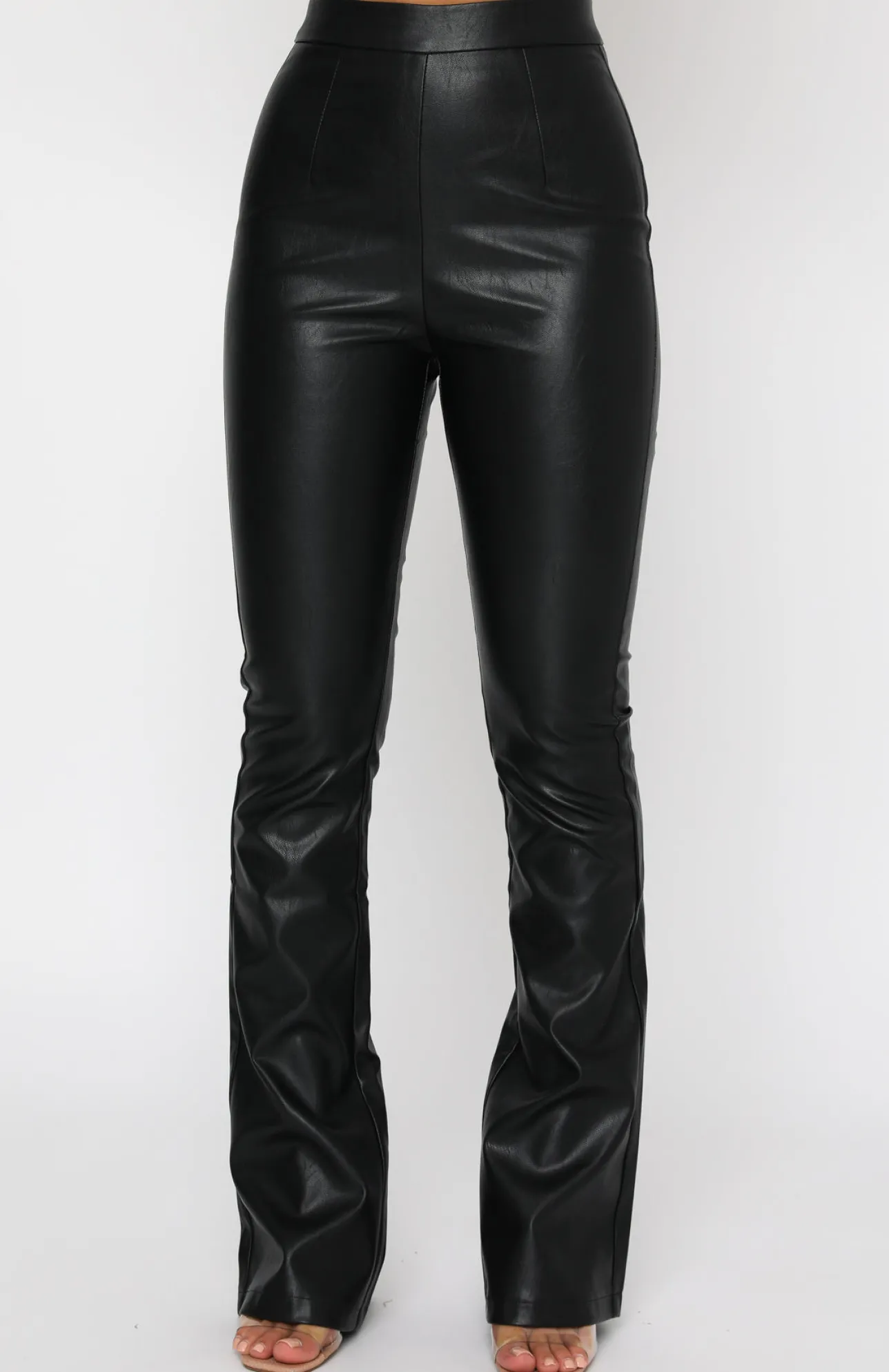 White Fox Boutique Show It Off PU Pants black Cheap