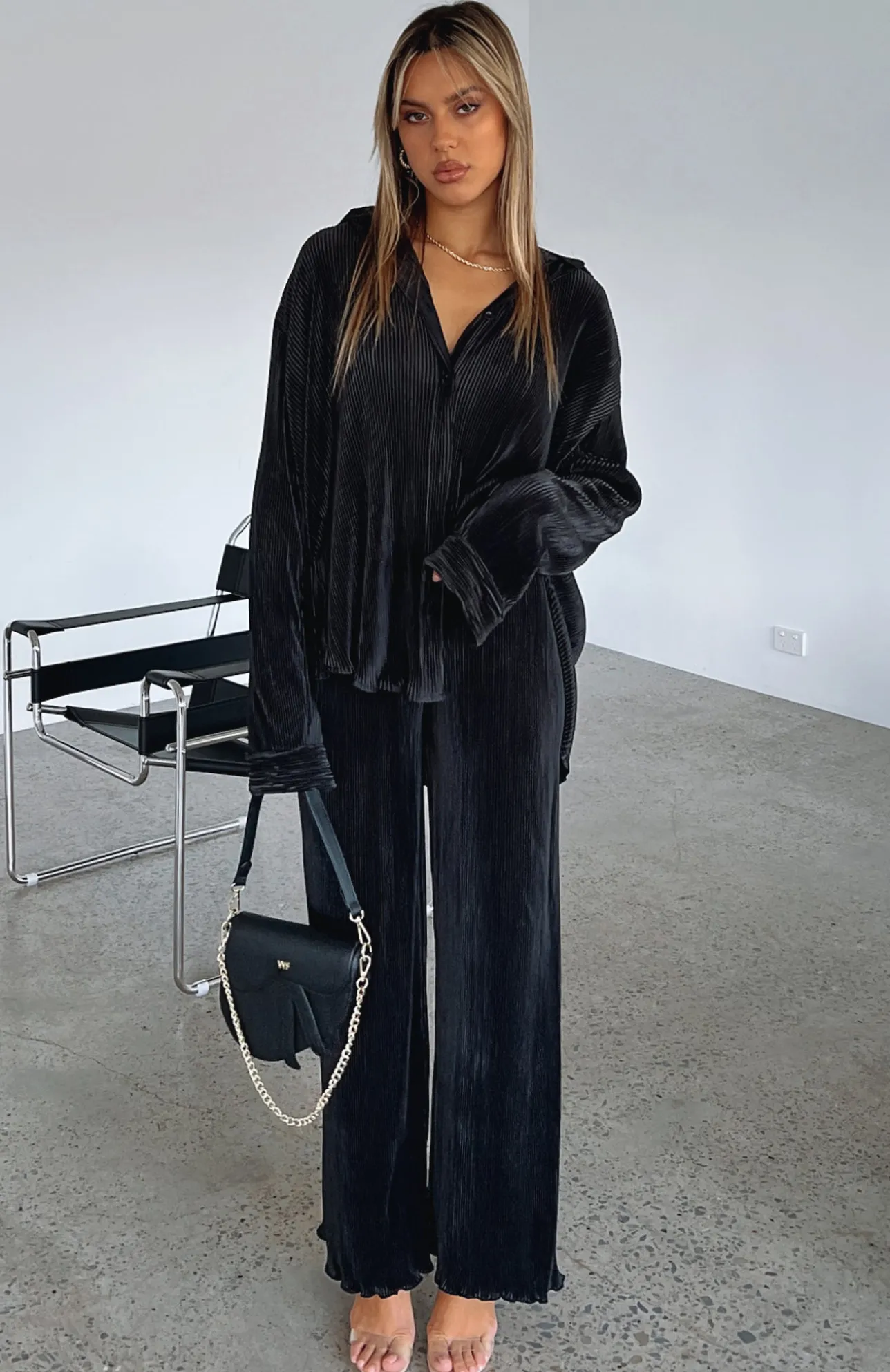 White Fox Boutique Sincerely Yours Pants black Discount