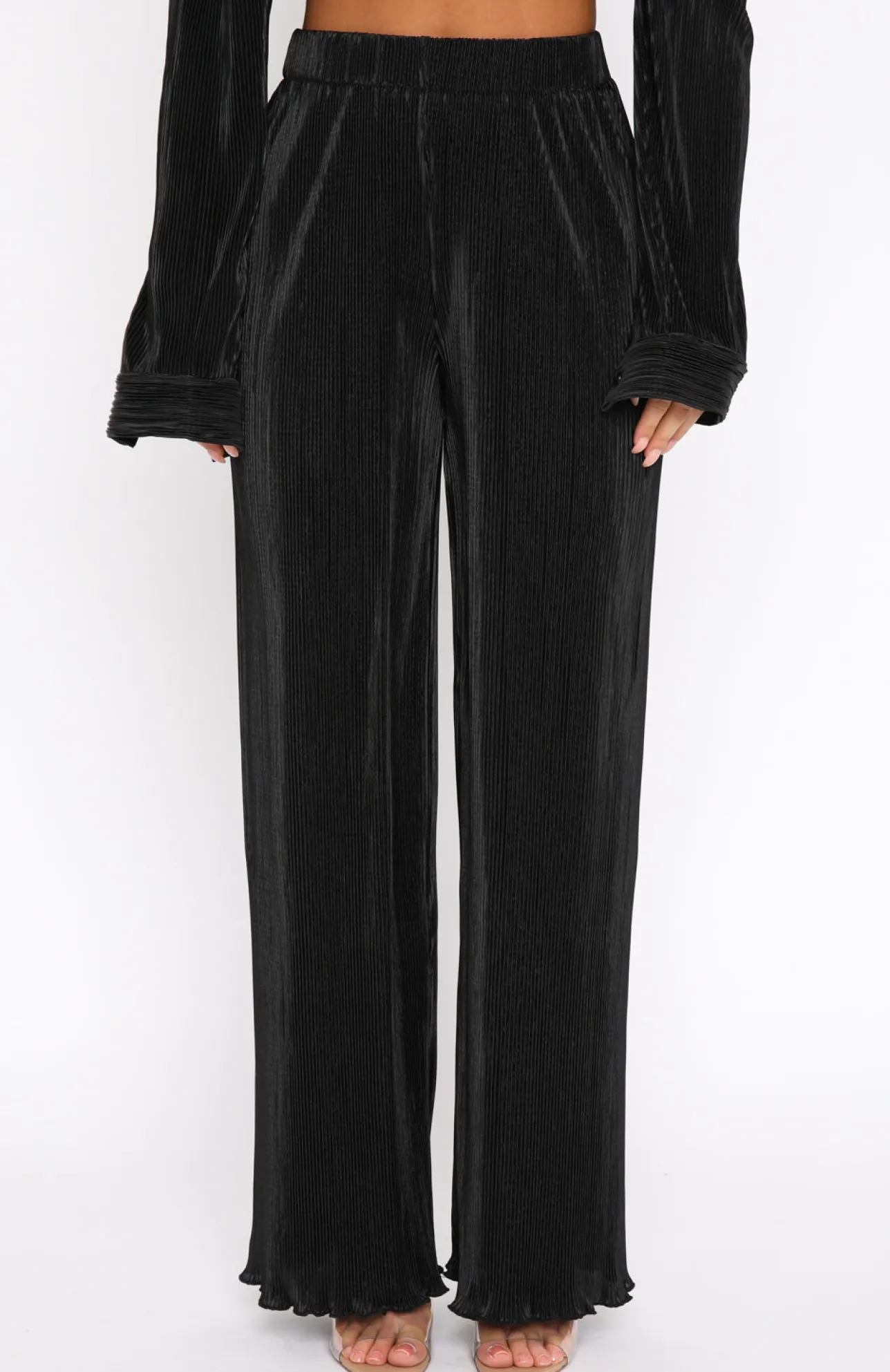 White Fox Boutique Sincerely Yours Pants black Discount