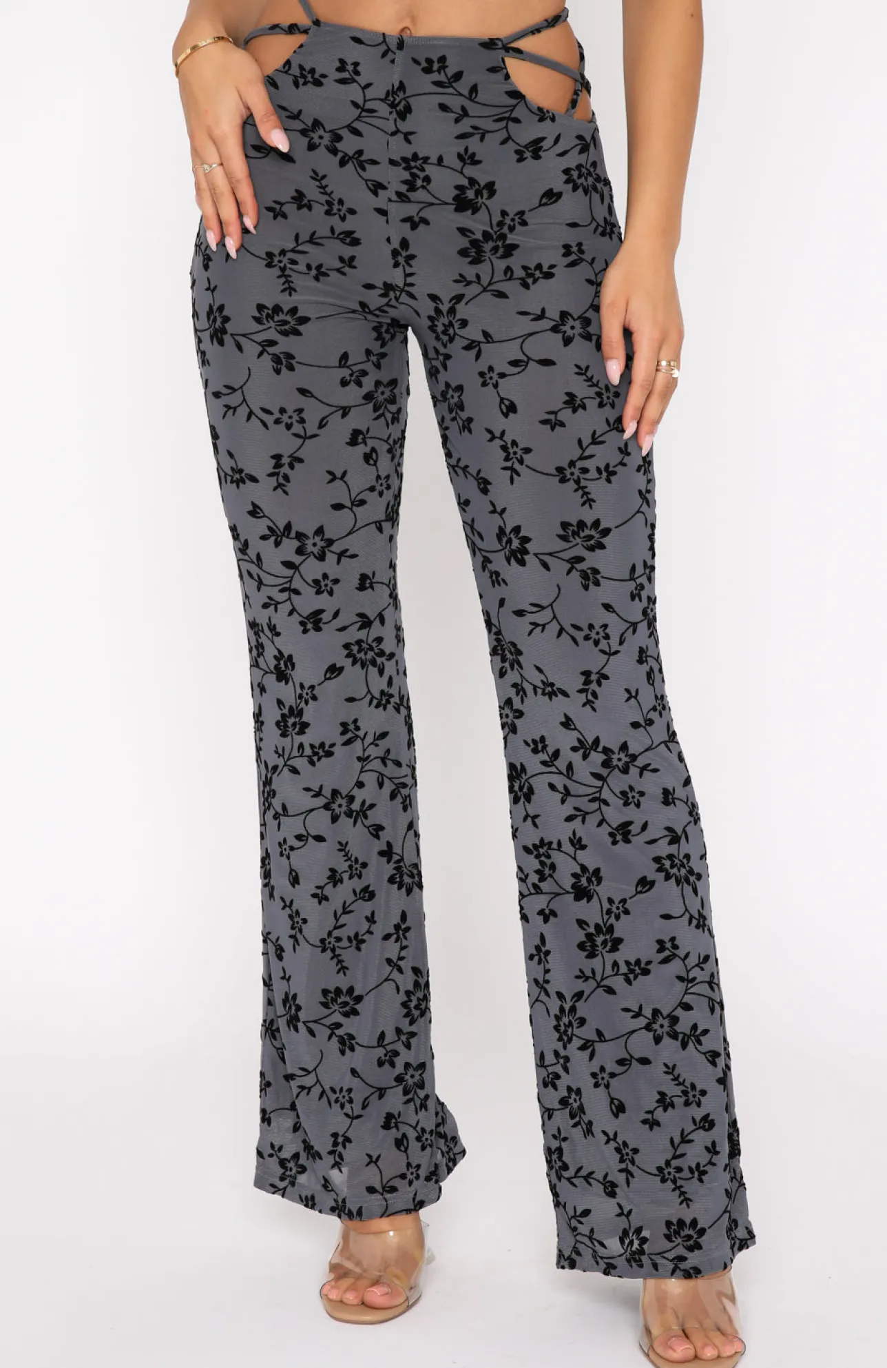 White Fox Boutique Smooth Operator Pants Charcoal grey Online