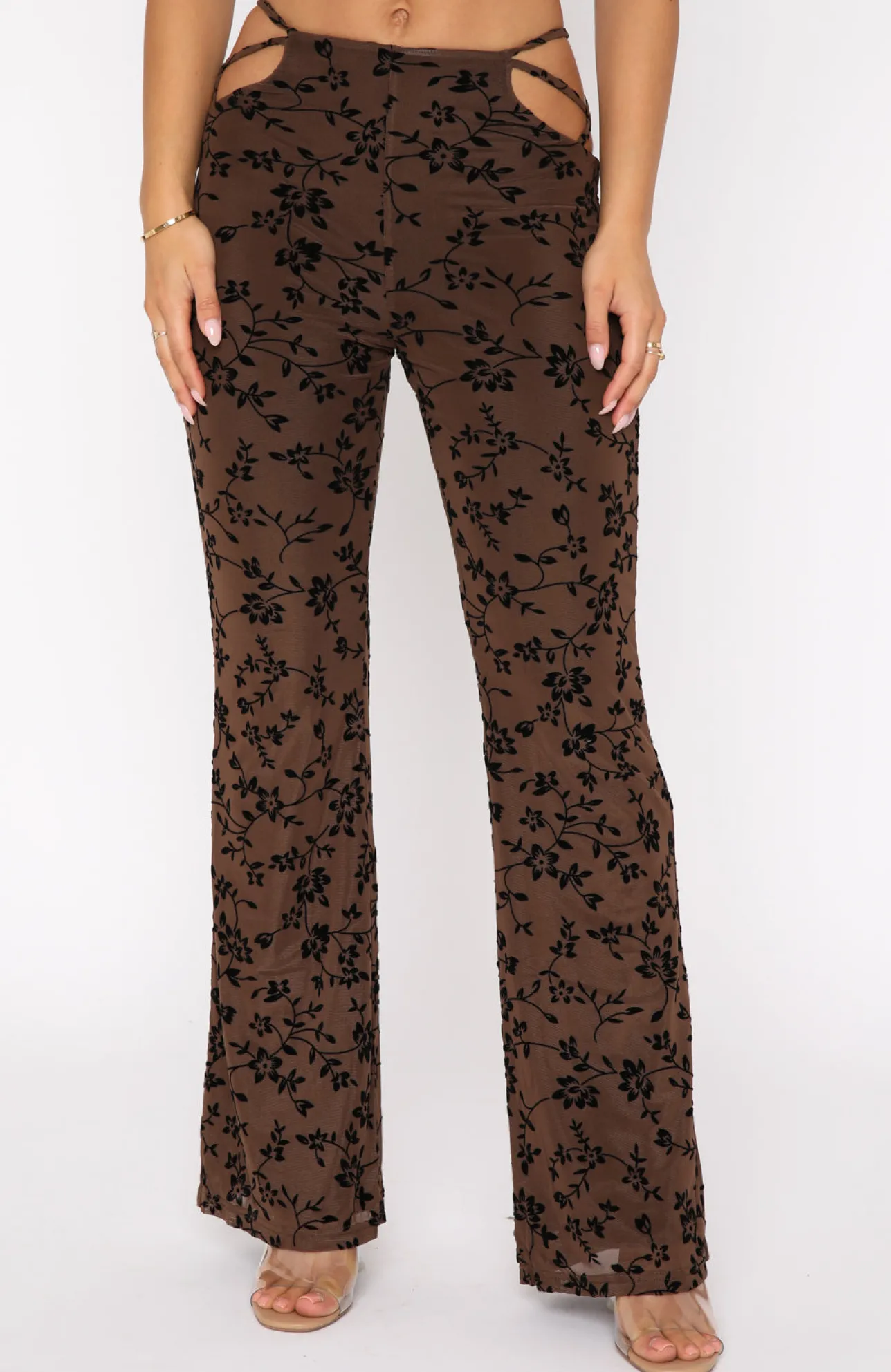 White Fox Boutique Smooth Operator Pants Chocolate brown Discount