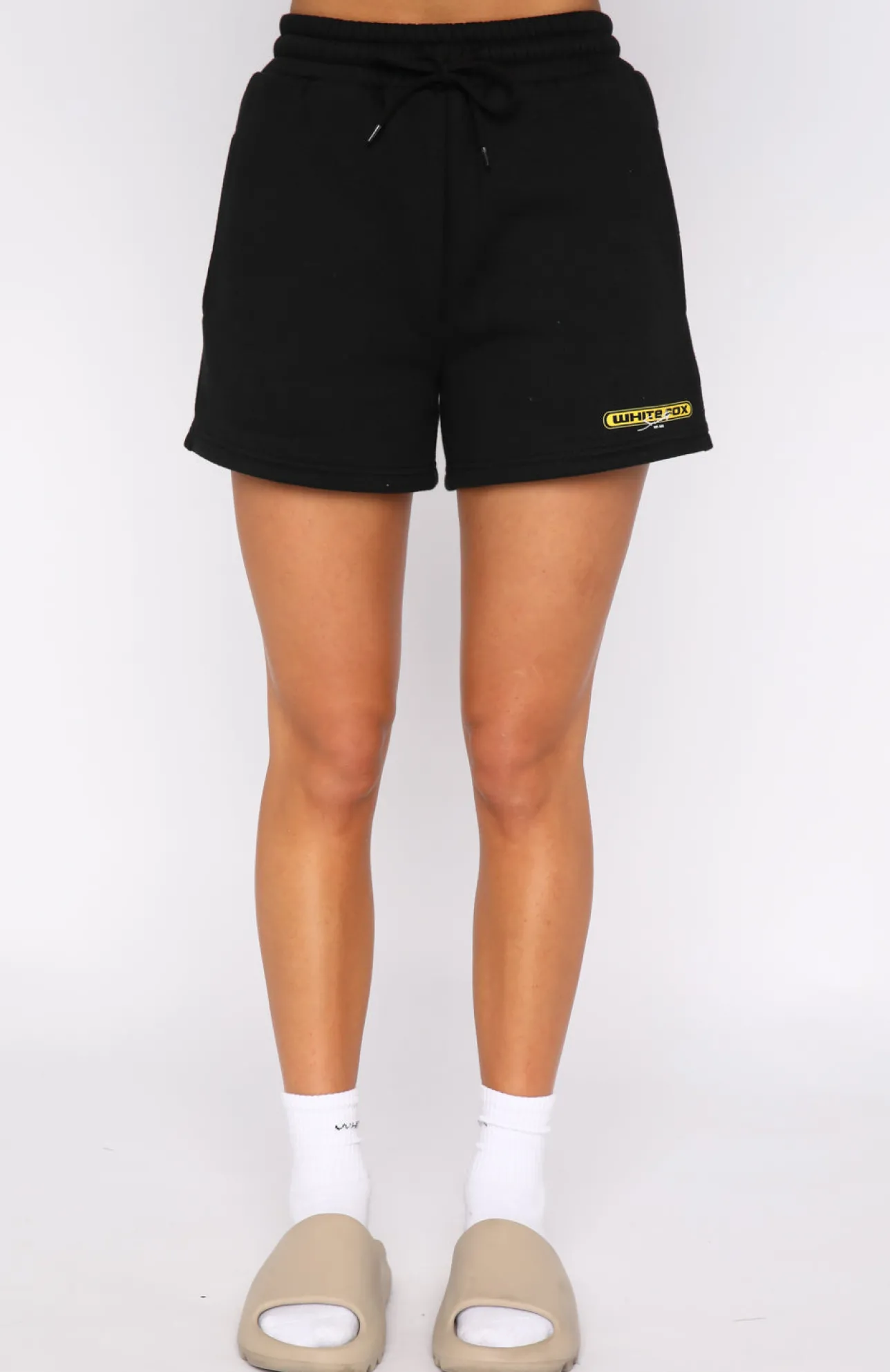 White Fox Boutique So Predictable Lounge Shorts black Sale