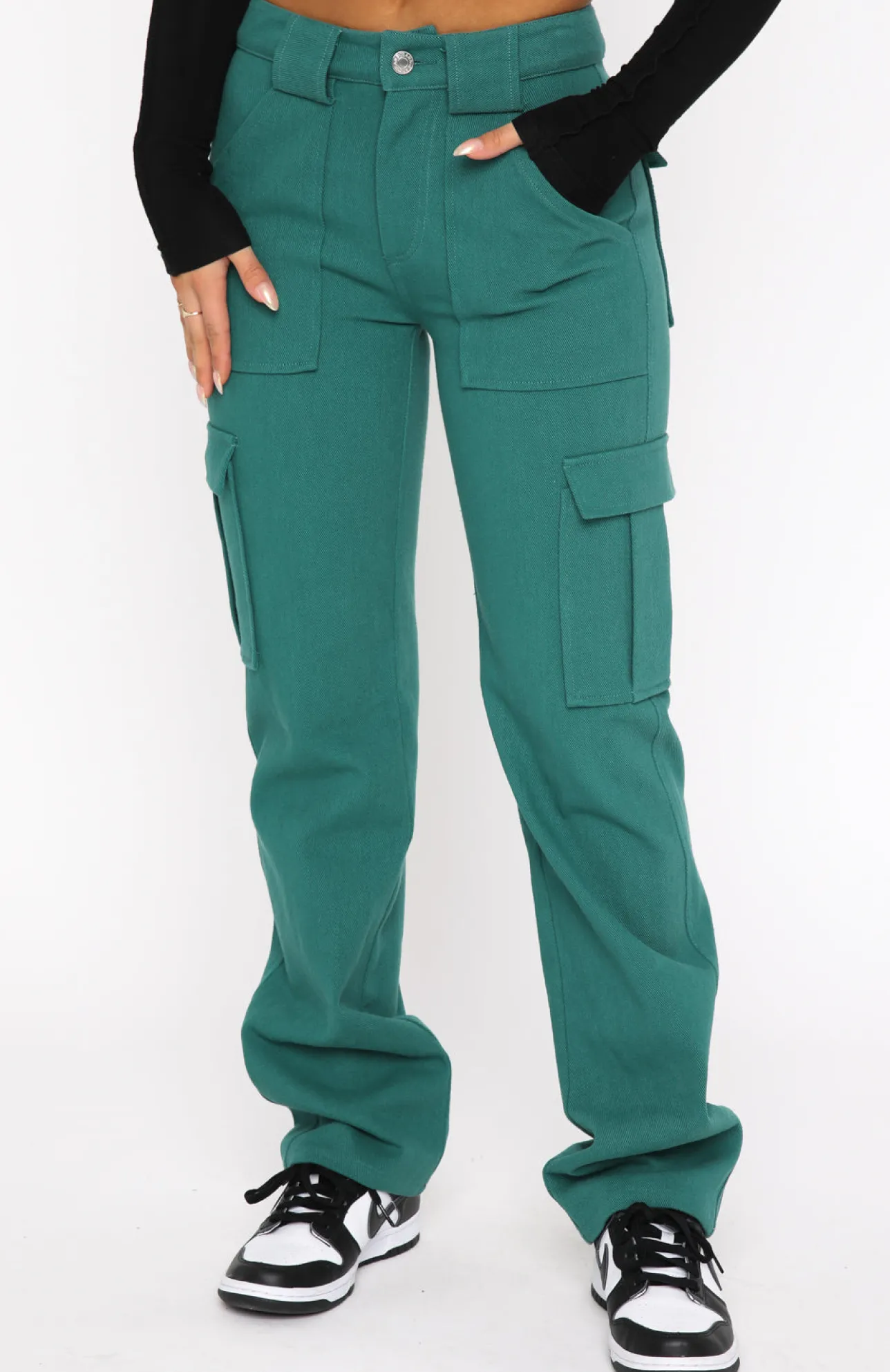 White Fox Boutique Someone To You Cargo Pants Fern green Discount