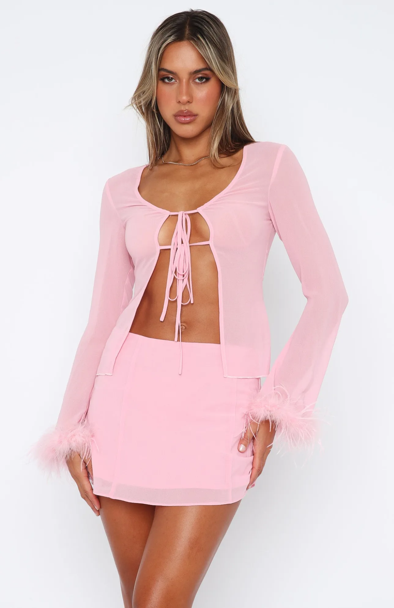White Fox Boutique Spice It Up Long Sleeve Top pink Flash Sale