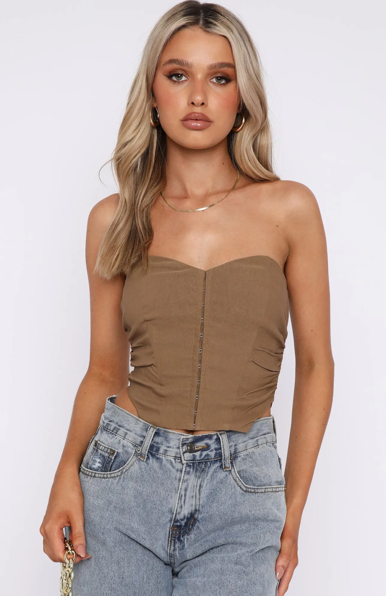 White Fox Boutique Star Step Bustier Mocha brown Discount