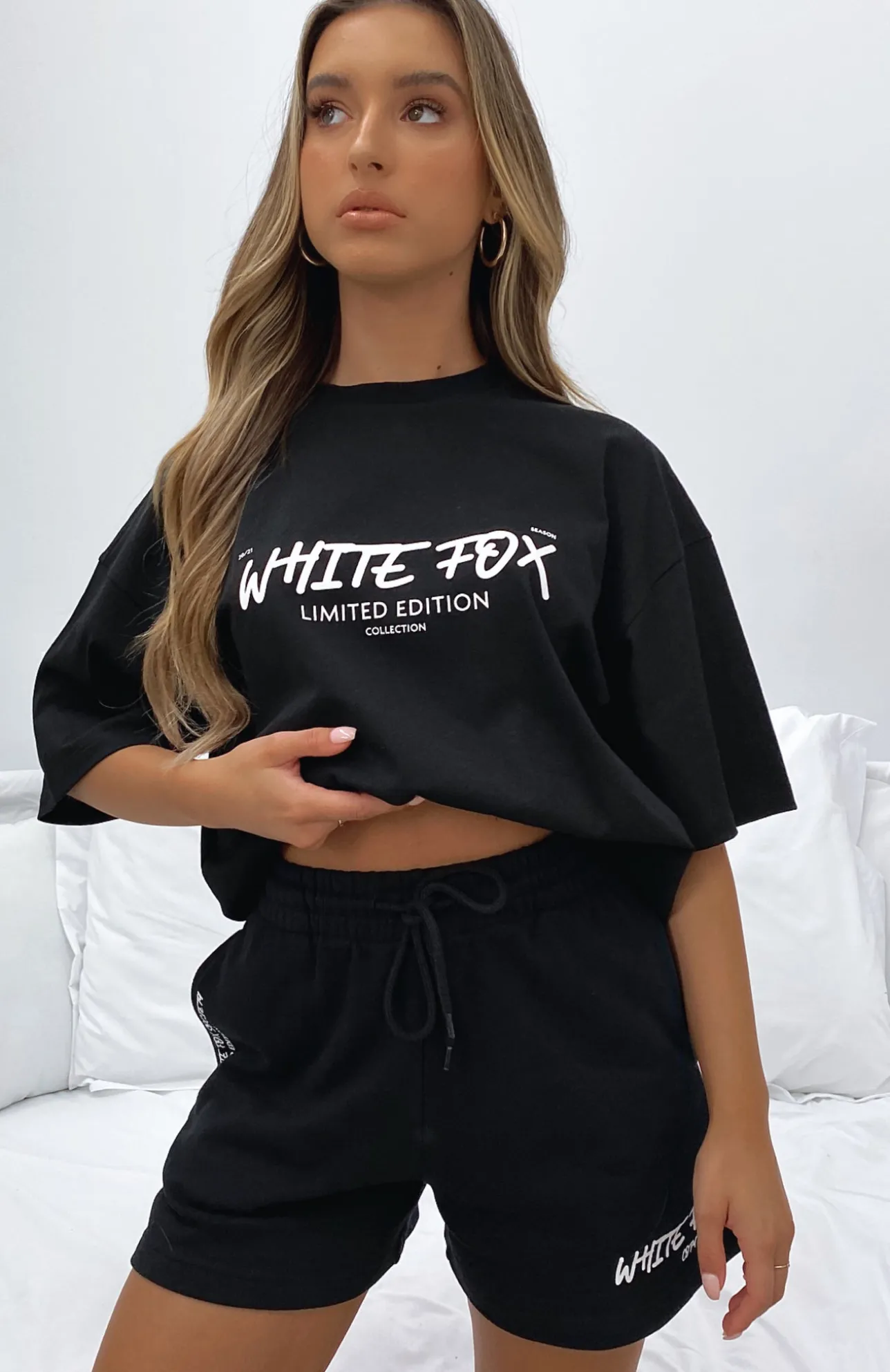 White Fox Boutique State Of Art Lounge Shorts black Cheap
