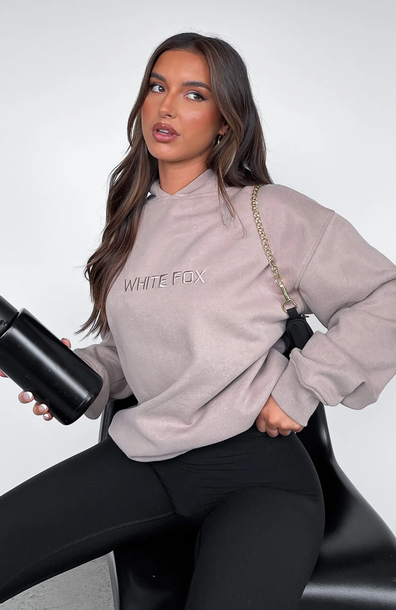 White Fox Boutique Stay Lifted Oversized Hoodie Cinnamon brown Hot