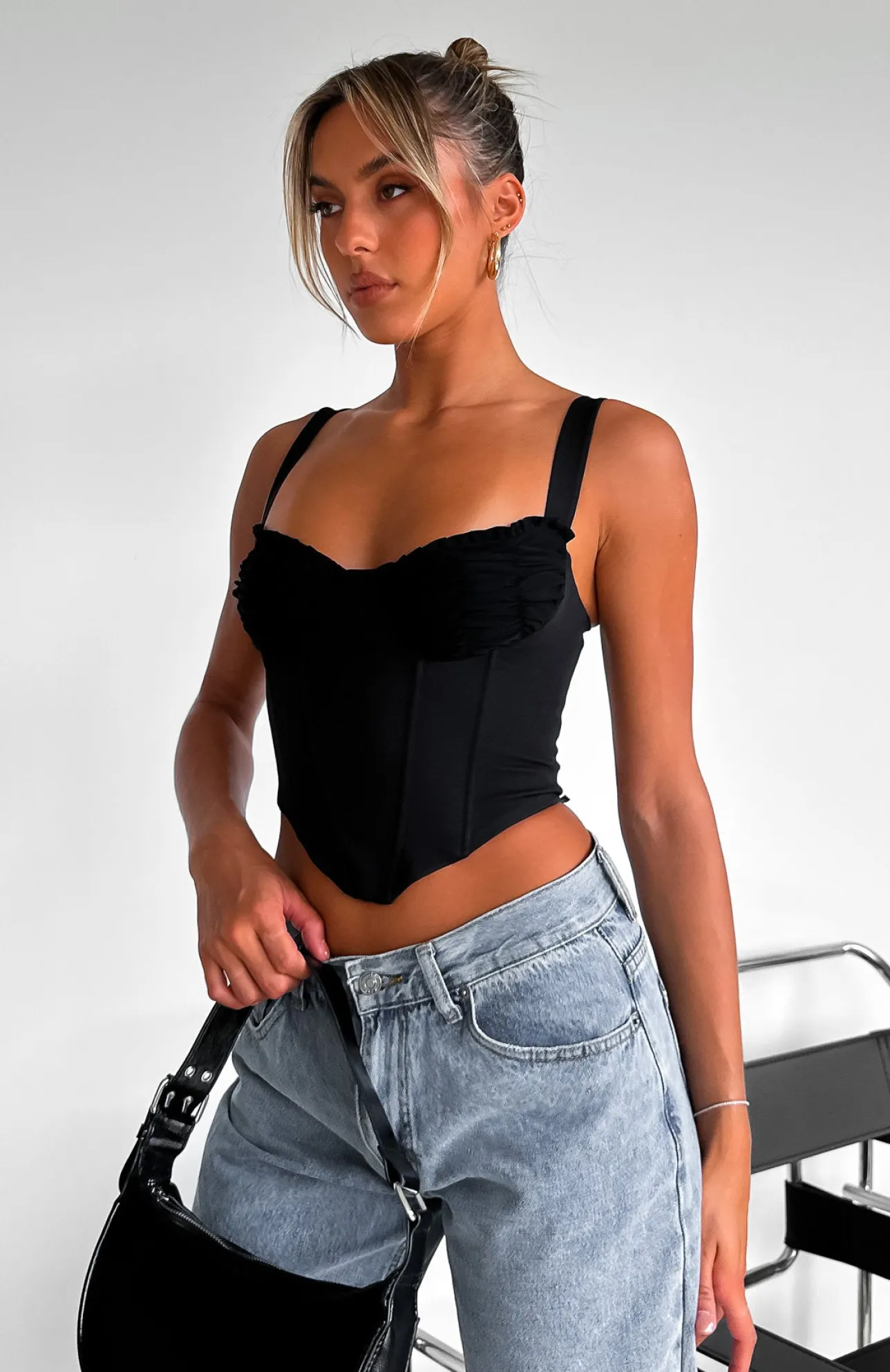 White Fox Boutique Stay Tonight Bustier black Store