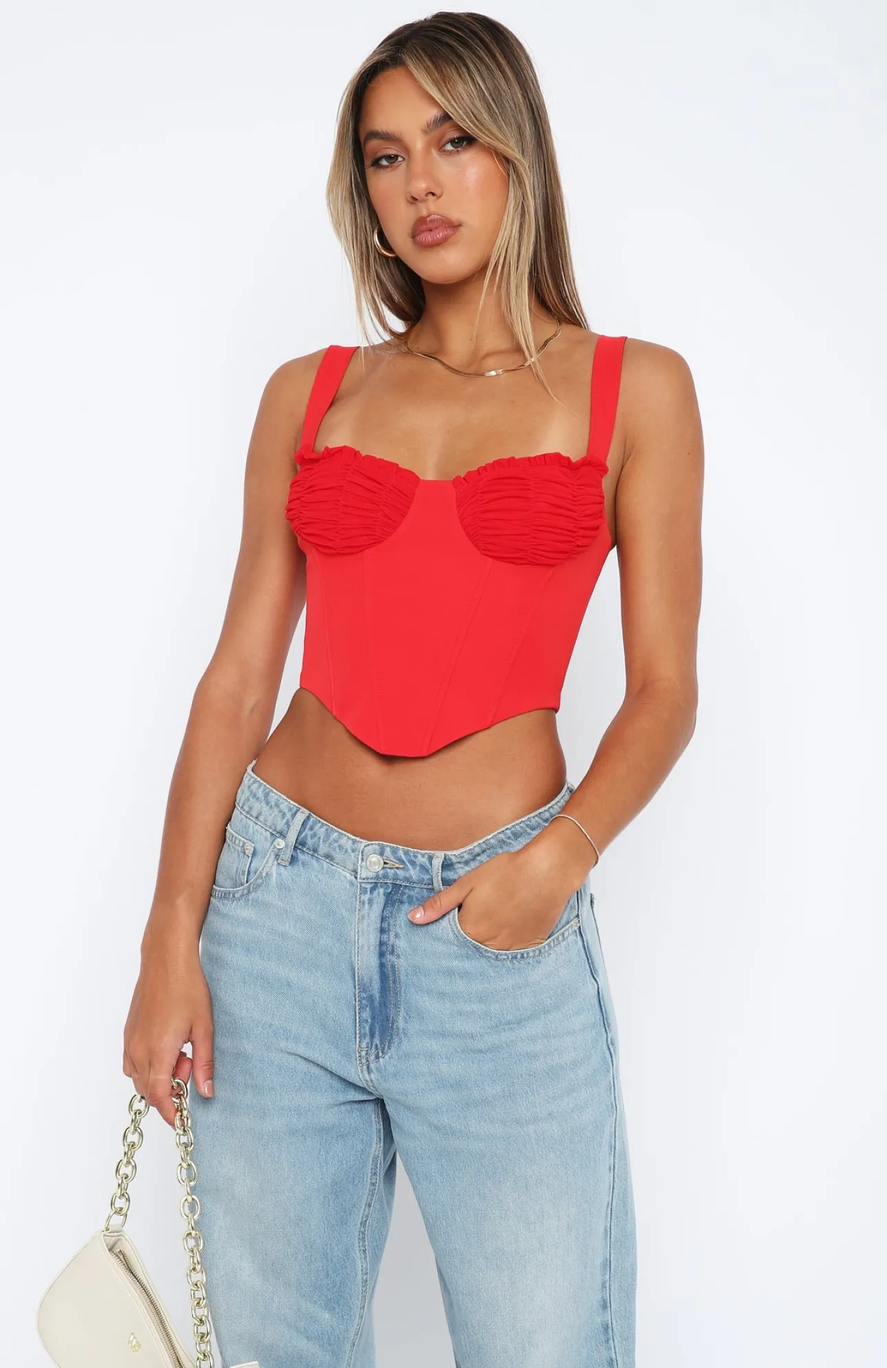 White Fox Boutique Stay Tonight Bustier red Shop