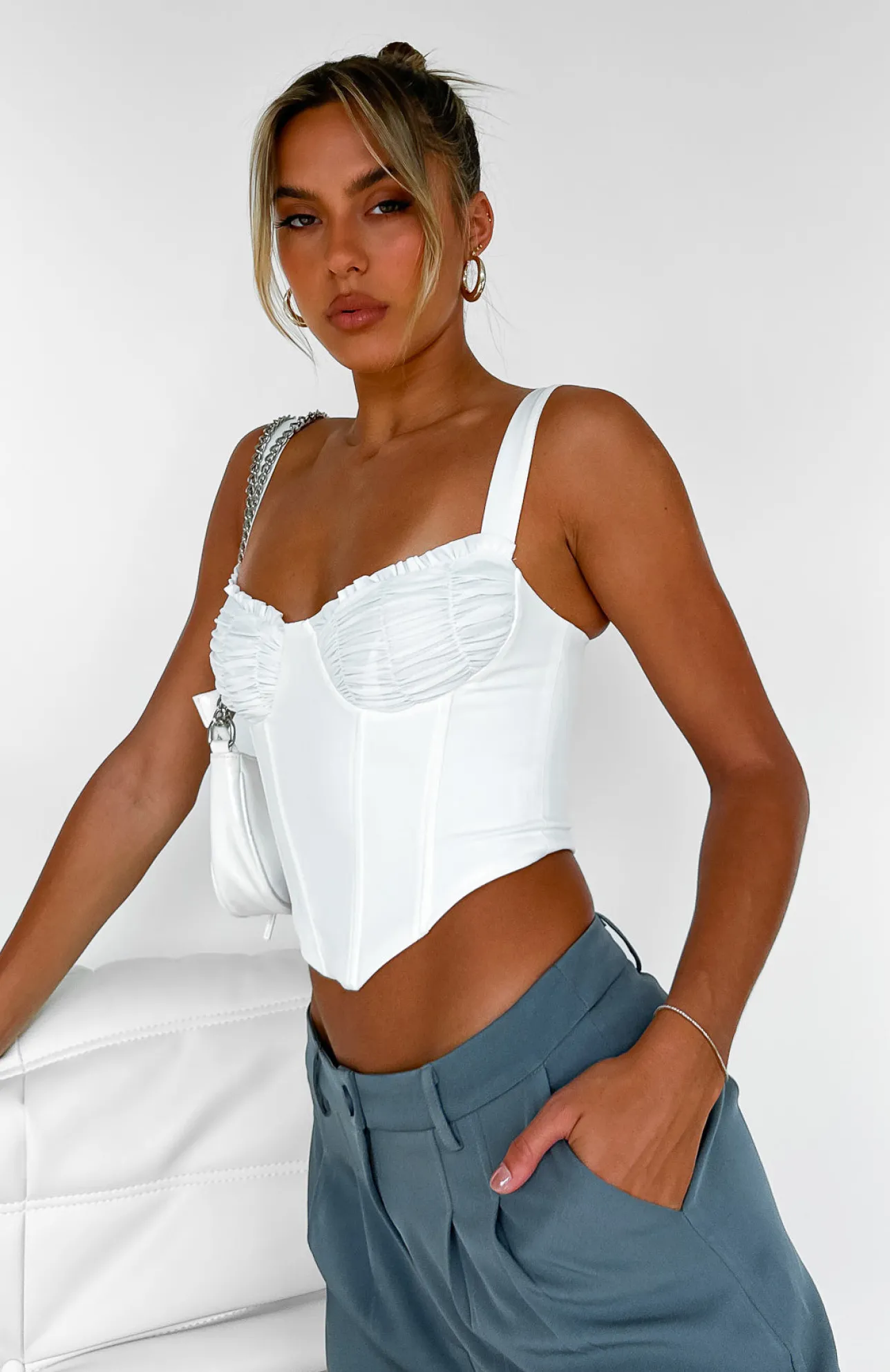 White Fox Boutique Stay Tonight Bustier white Cheap
