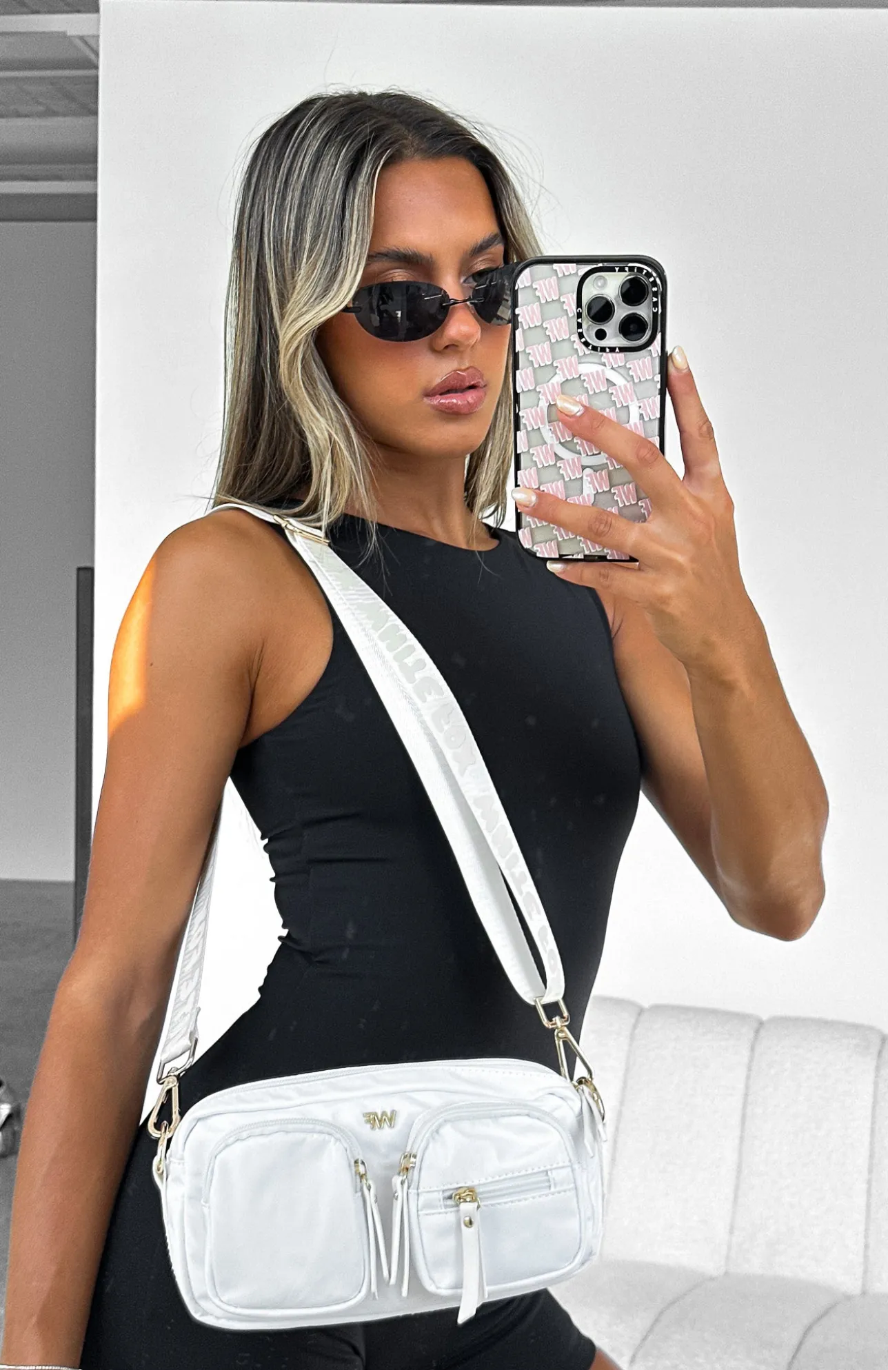 White Fox Boutique Stevie Crossbody Bag Off white Fashion