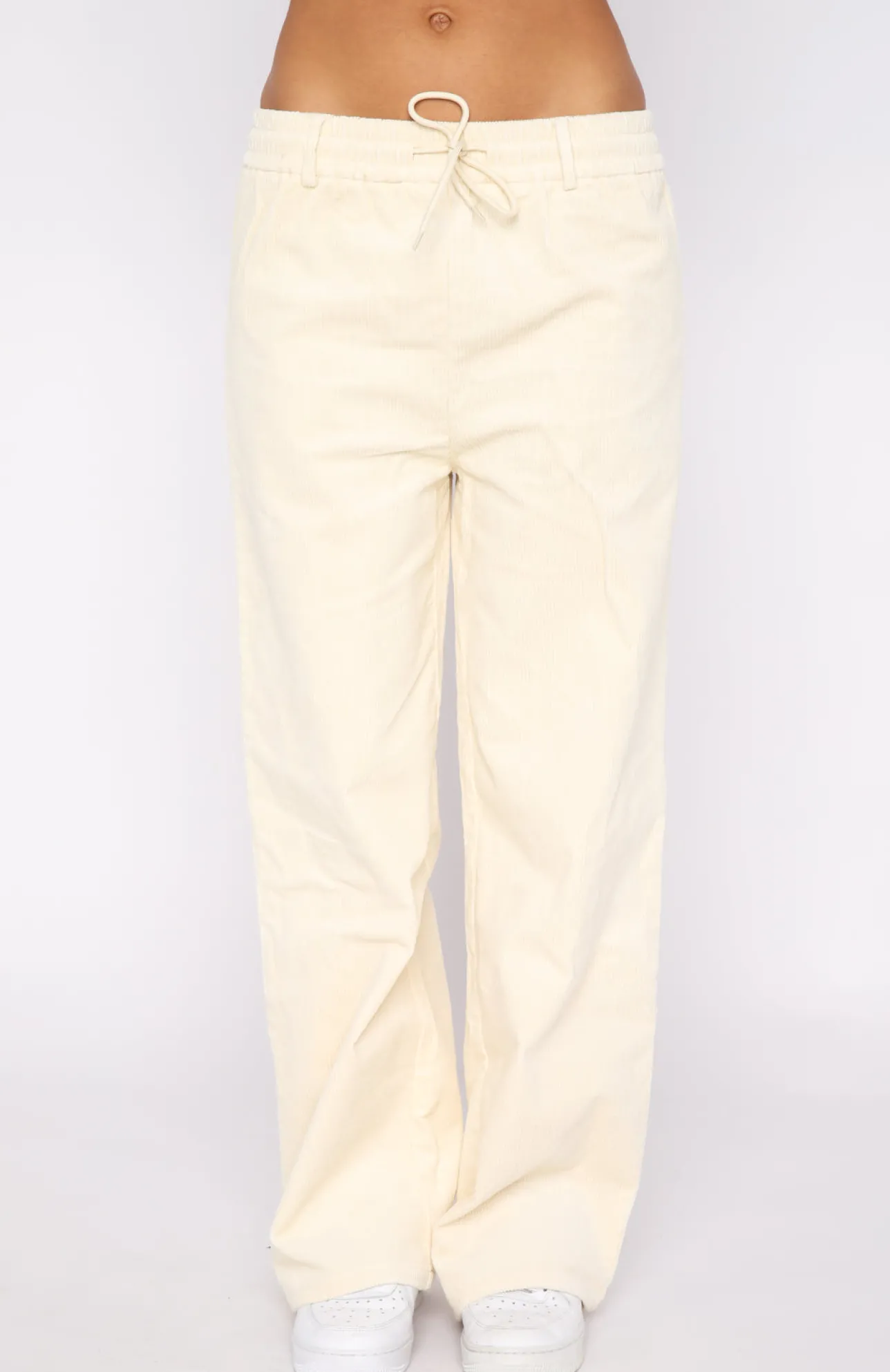 White Fox Boutique Stop Trying Cord Pants Cream white Best
