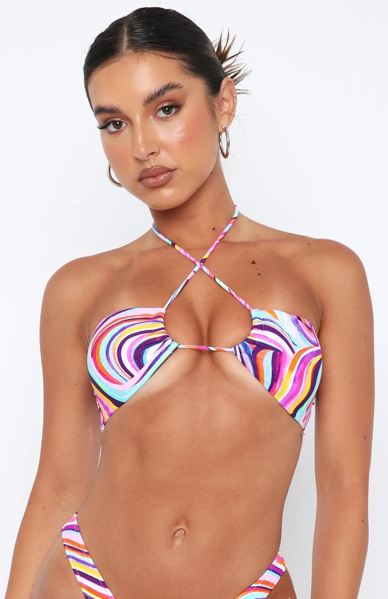 White Fox Boutique Summer Sea Bikini Top Calypso multi Fashion