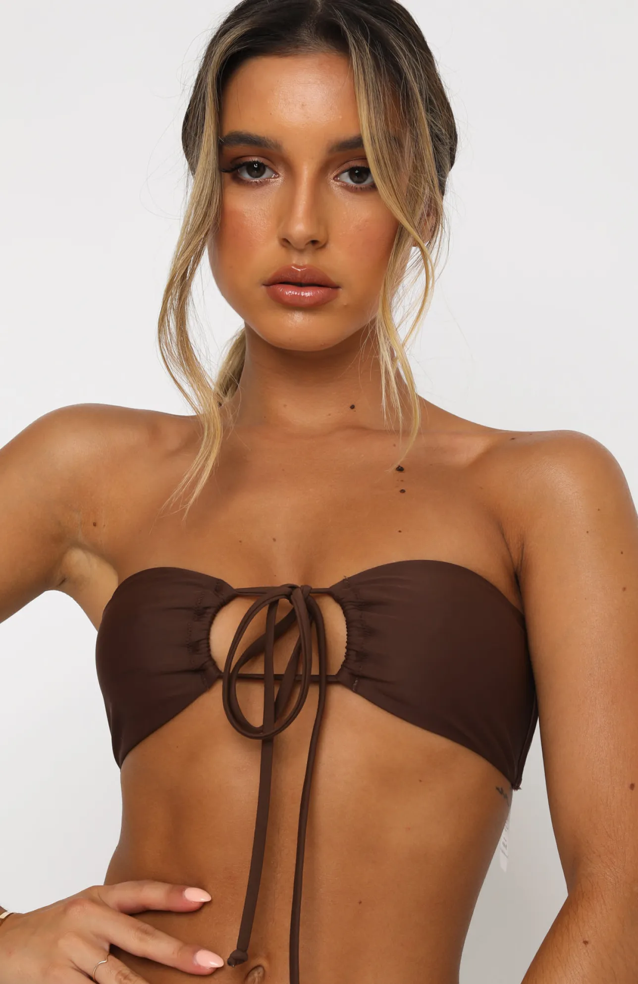 White Fox Boutique Summer Sea Bikini Top Chocolate brown Best