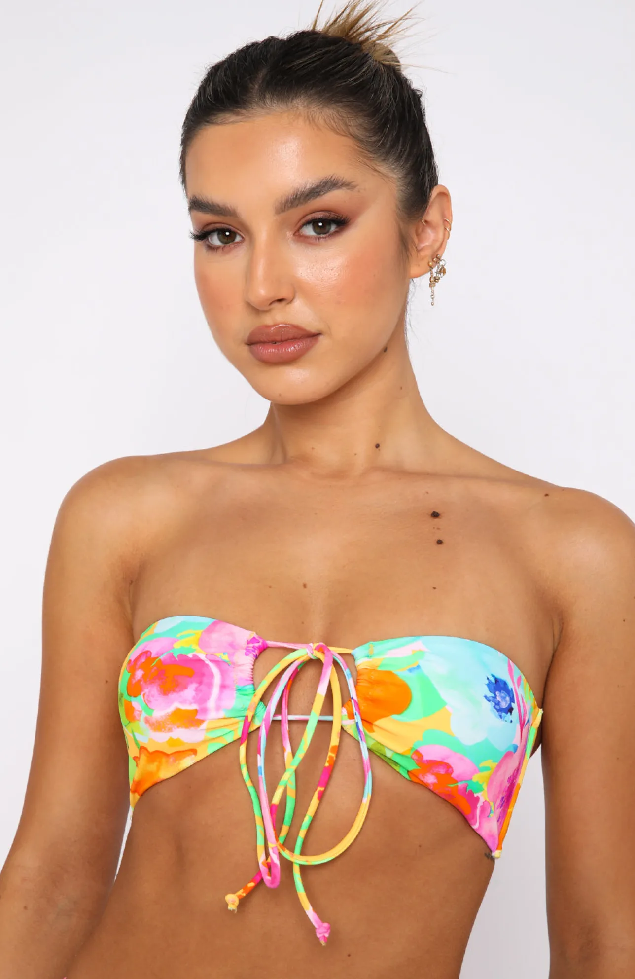White Fox Boutique Summer Sea Bikini Top Floral Pop multi Online