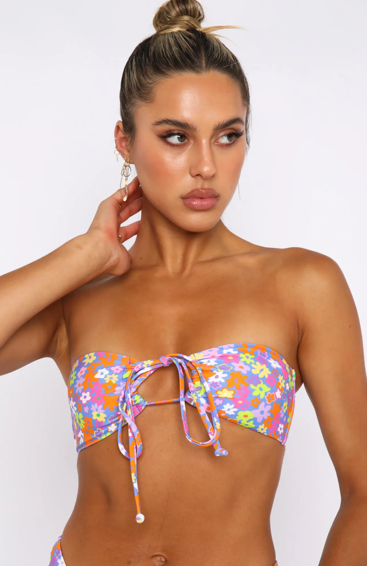 White Fox Boutique Summer Sea Bikini Top Indigo Fleur purple Cheap