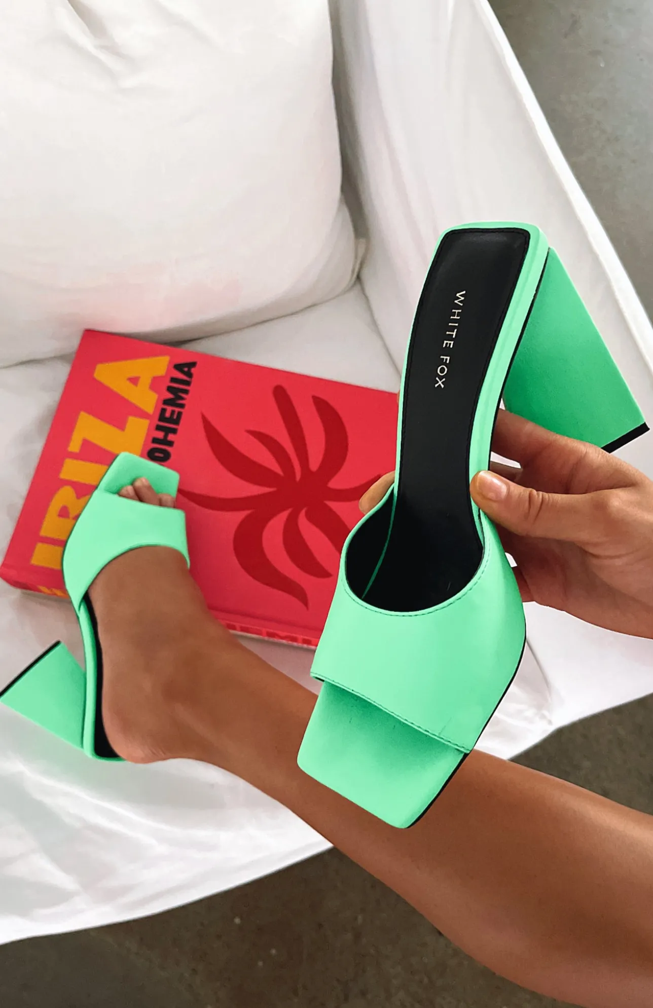 White Fox Boutique Sweet Talker Mules Neon green Fashion
