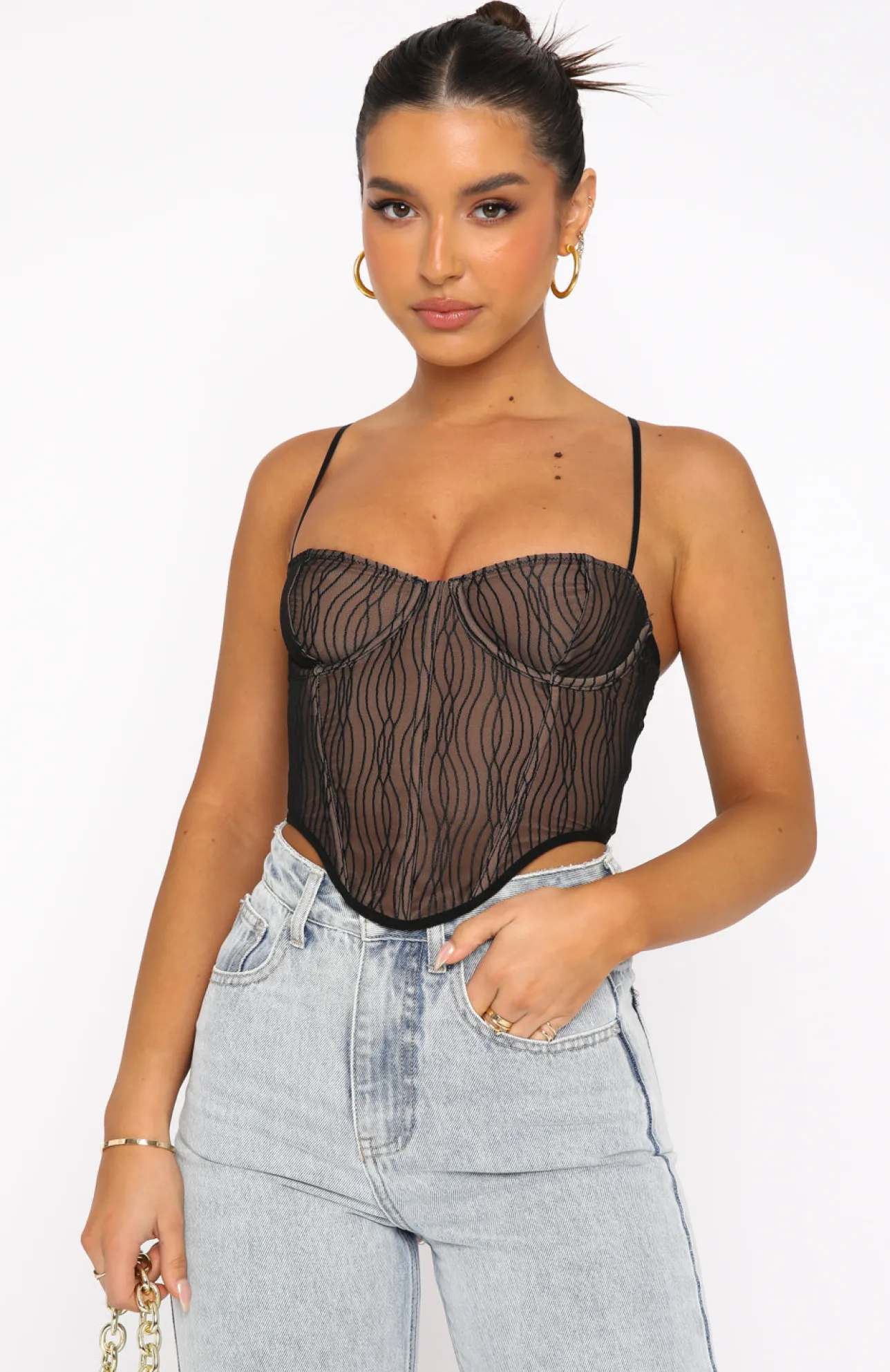 White Fox Boutique Take A Chance Bustier black Store
