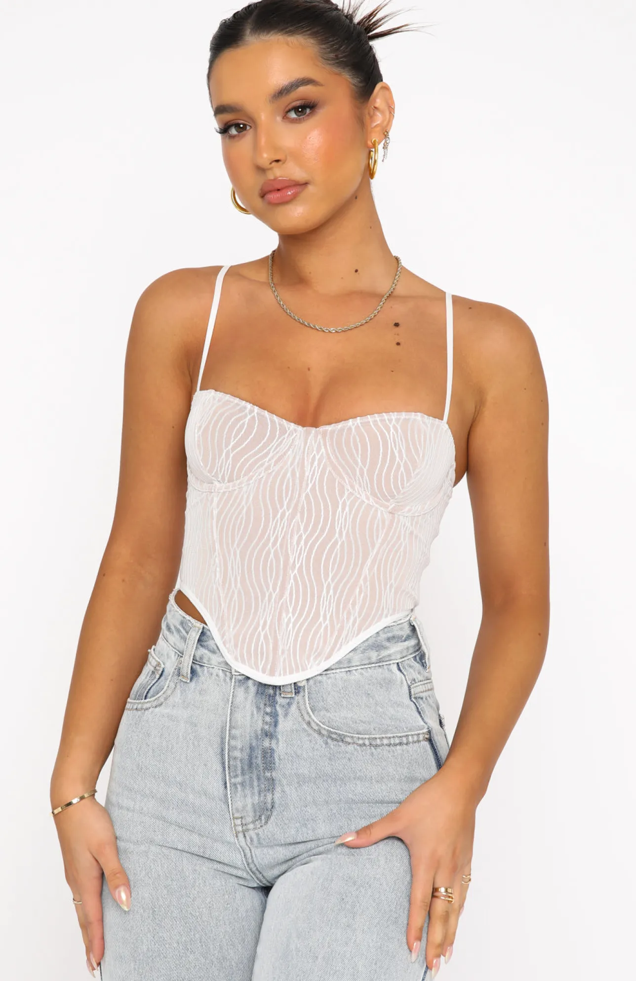 White Fox Boutique Take A Chance Bustier white Store