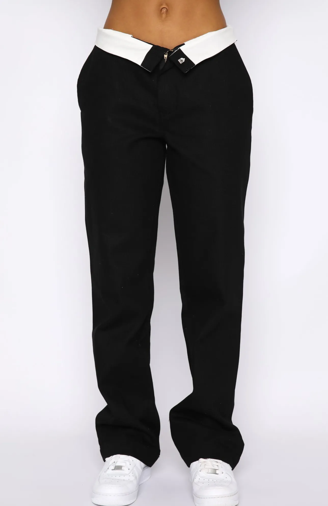 White Fox Boutique Take Caution Pants black Store