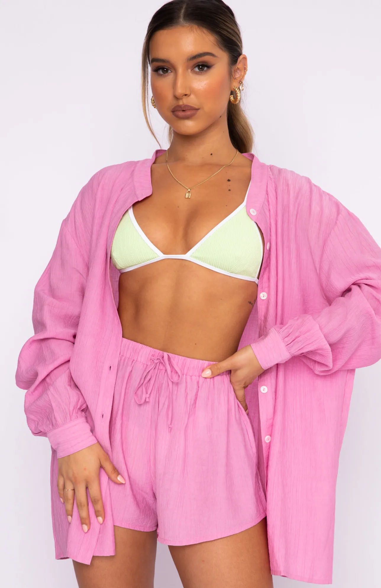 White Fox Boutique Take Me Out Shirt pink Sale
