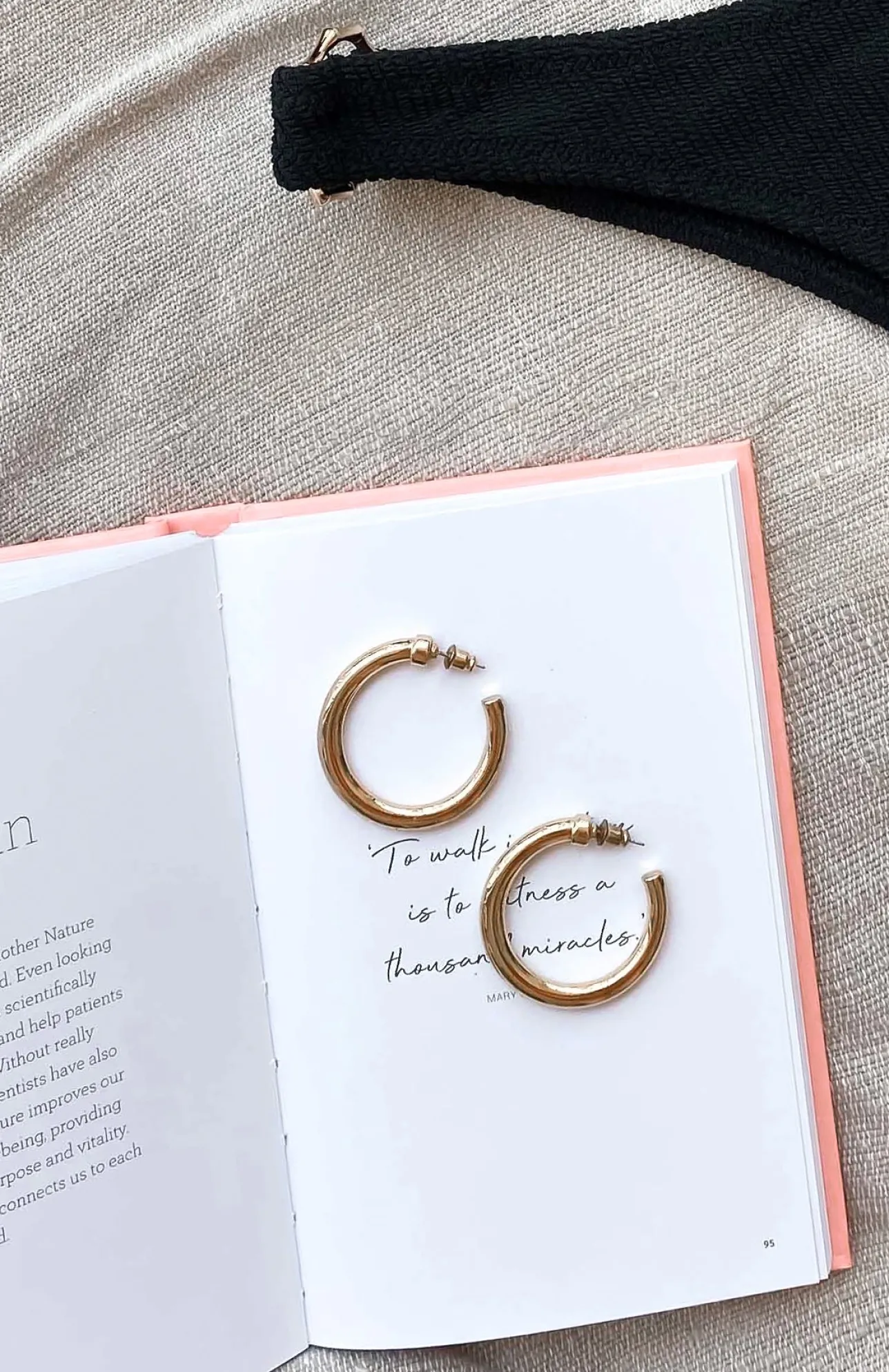 White Fox Boutique Take You Far Hoop Earrings gold Online