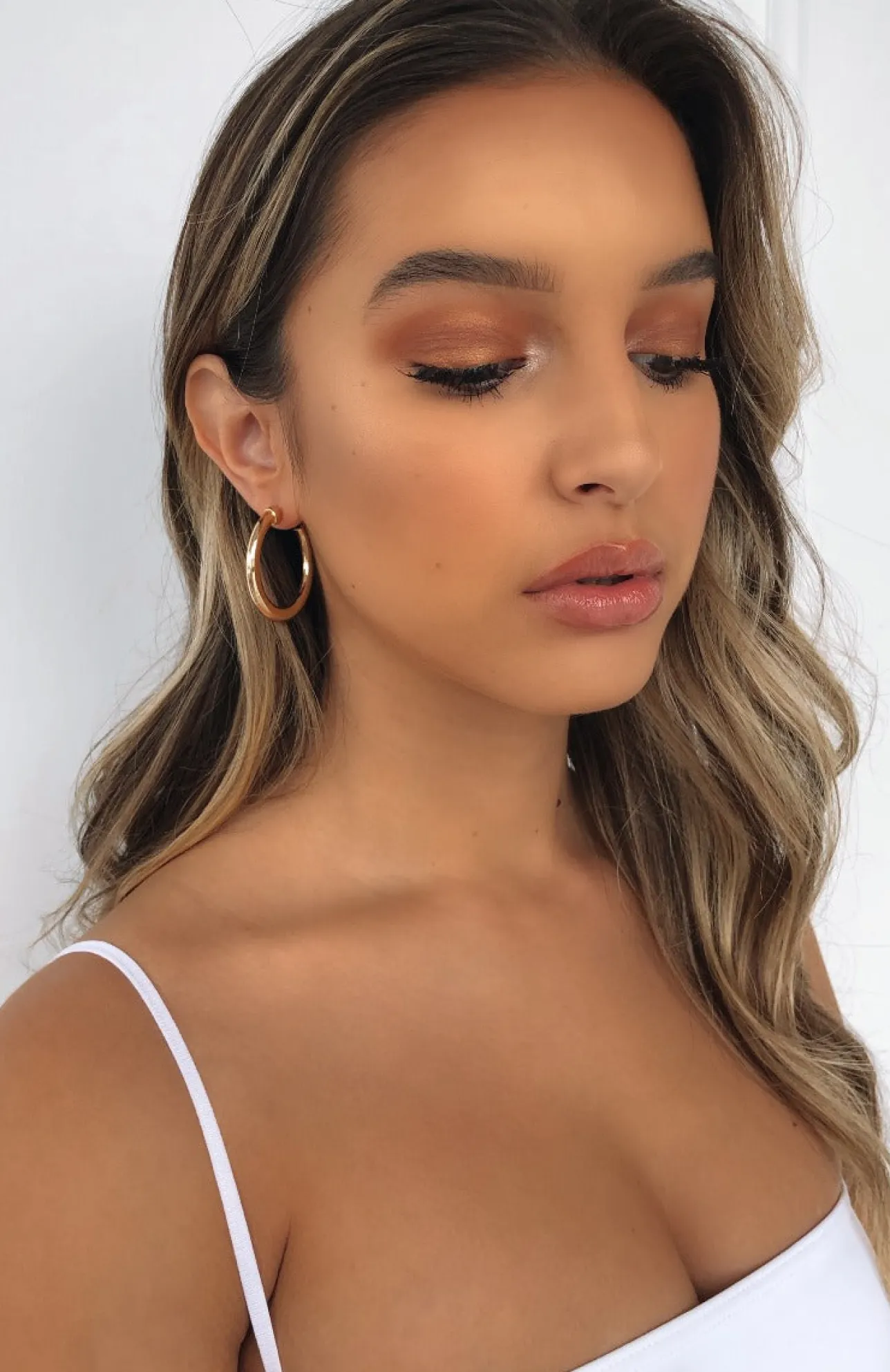 White Fox Boutique Take You Far Hoop Earrings gold Online