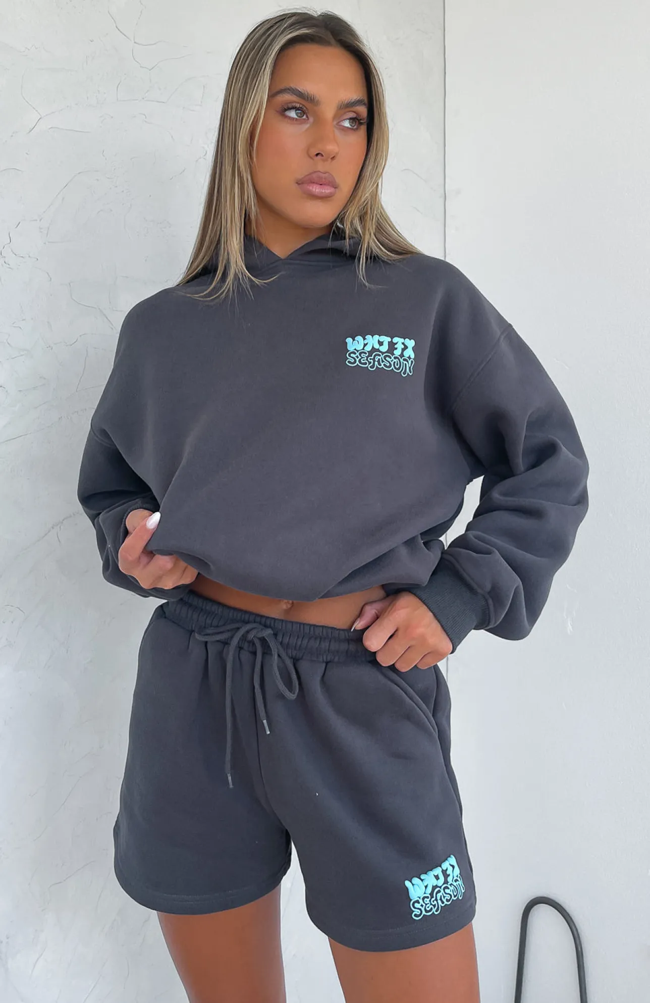 White Fox Boutique Taking Over Lounge Shorts Charcoal grey New