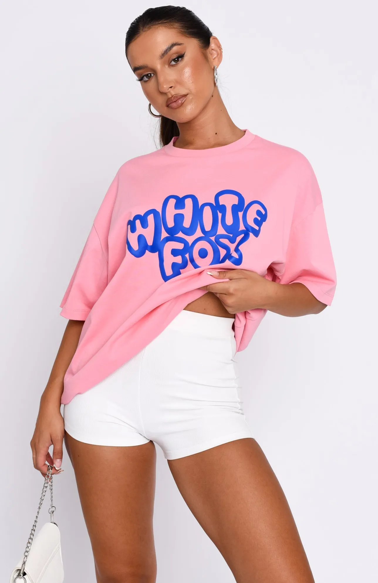 White Fox Boutique Talk It Over Oversized Tee pink Flash Sale