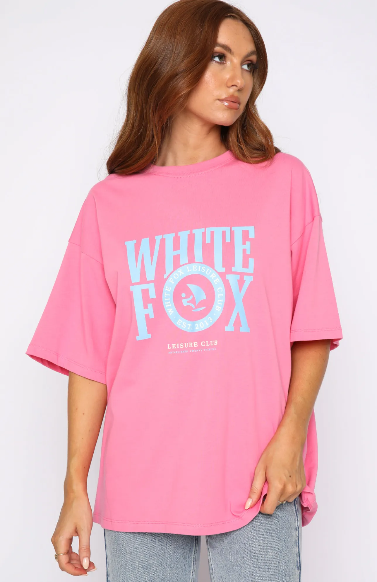 White Fox Boutique Team Player Oversized Tee pink Outlet