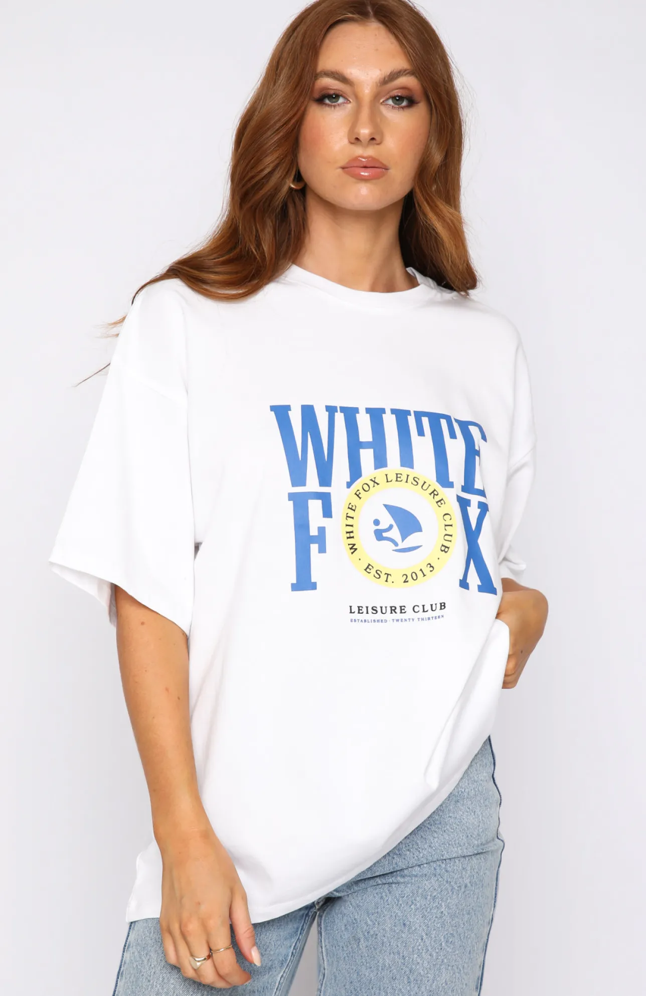 White Fox Boutique Team Player Oversized Tee white Sale