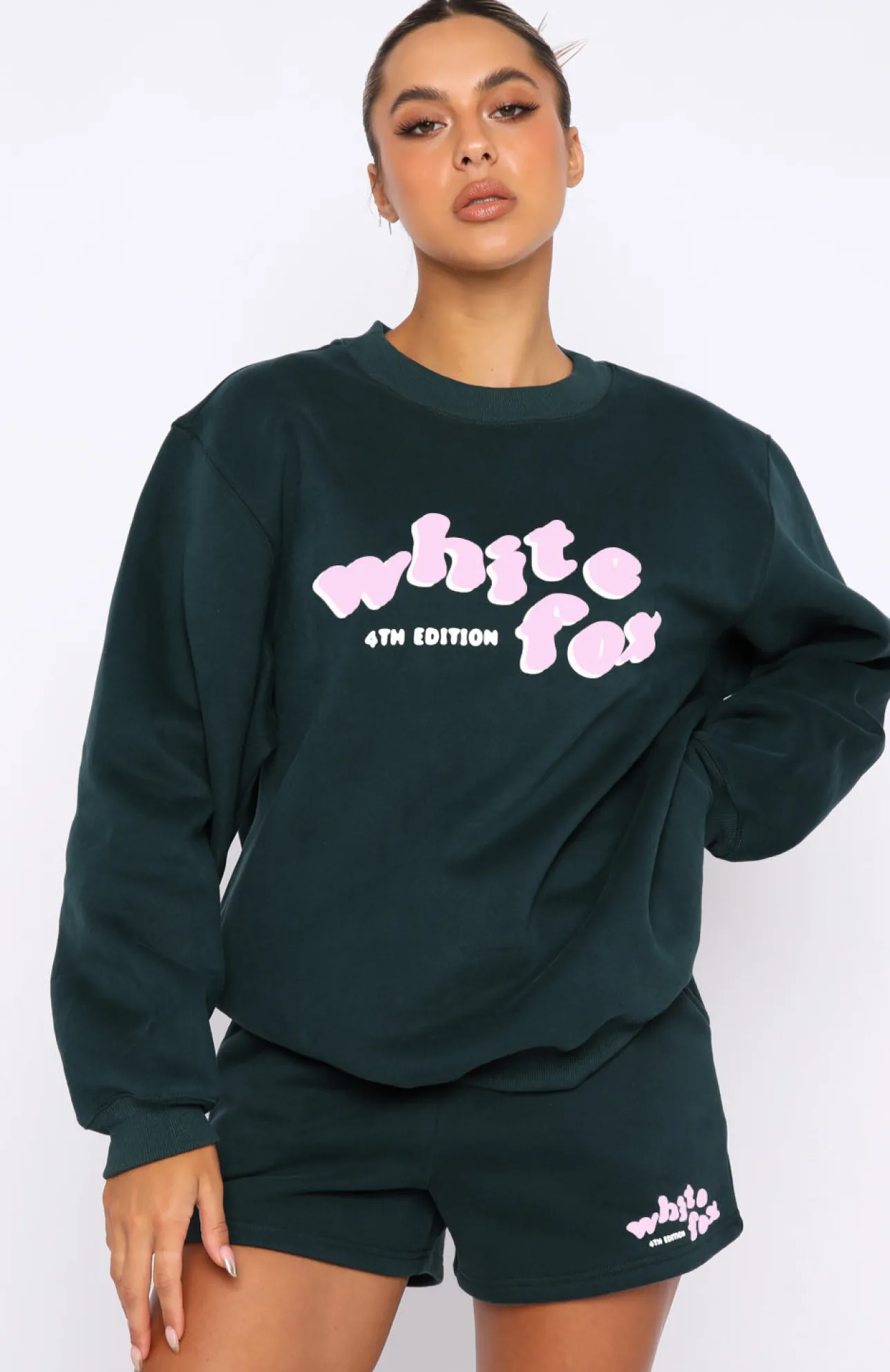 White Fox Boutique 4th Edition Oversized Sweater Clover green Best