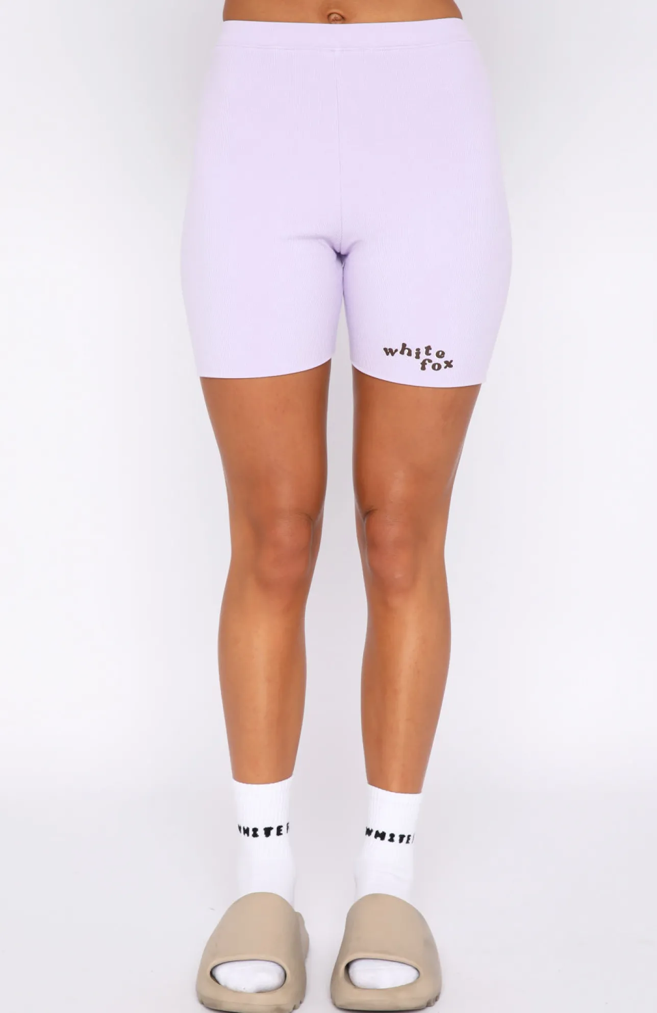 White Fox Boutique 4th Edition Ribbed Bike Shorts Orchid purple Cheap