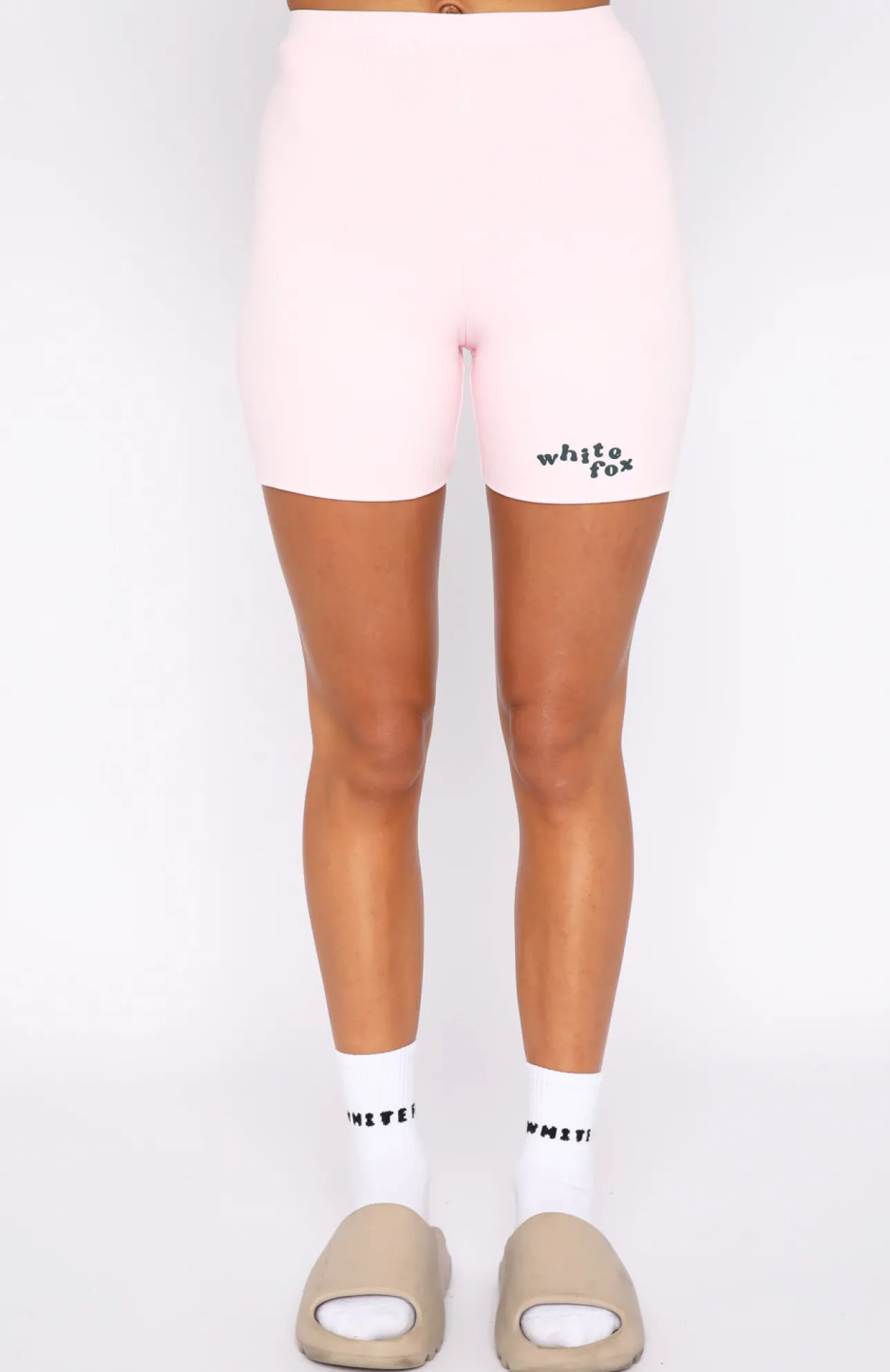 White Fox Boutique 4th Edition Ribbed Bike Shorts Valentine pink Cheap