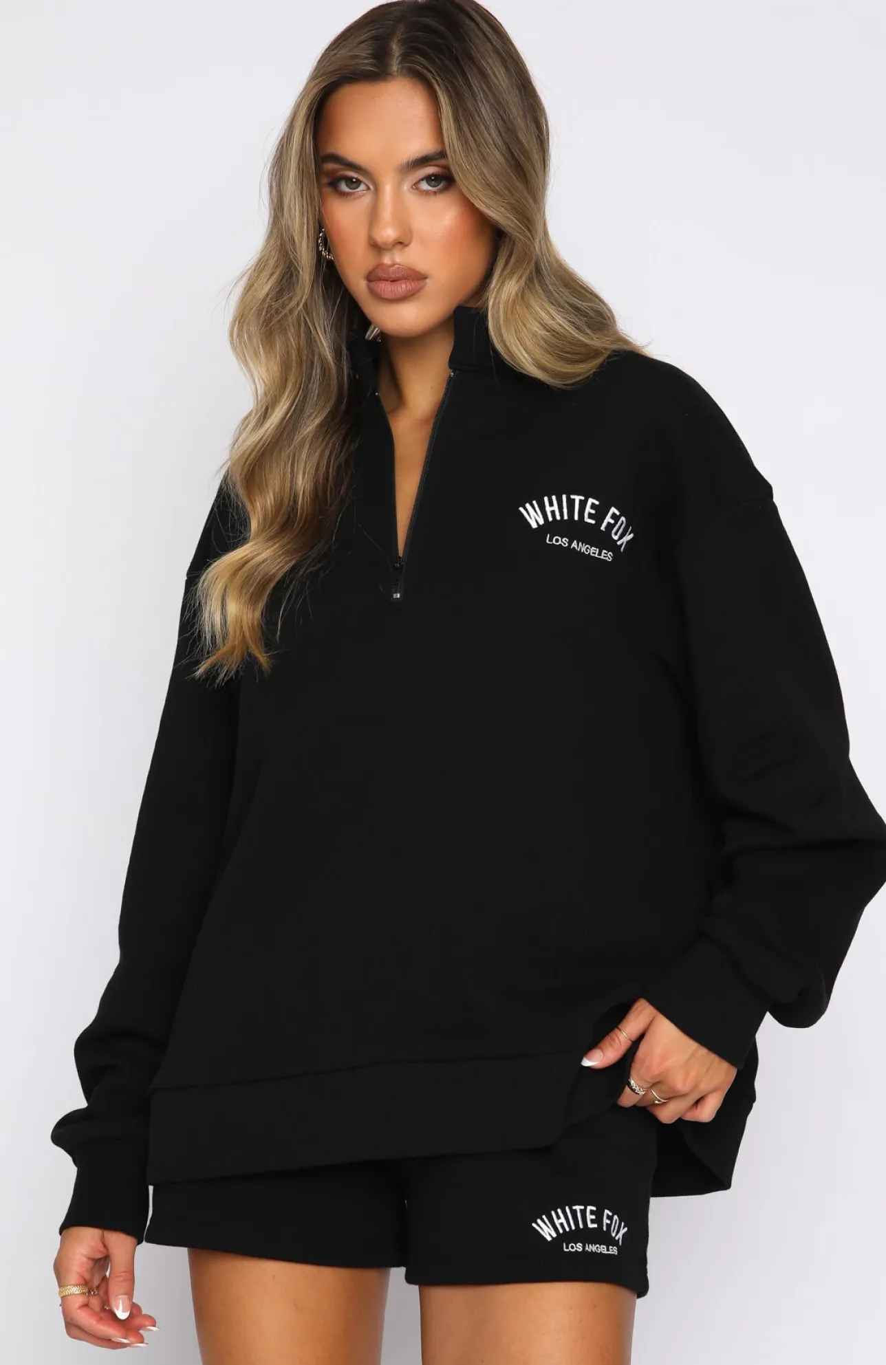 White Fox Boutique The Highest Demand Zip Front Sweater black Best Sale