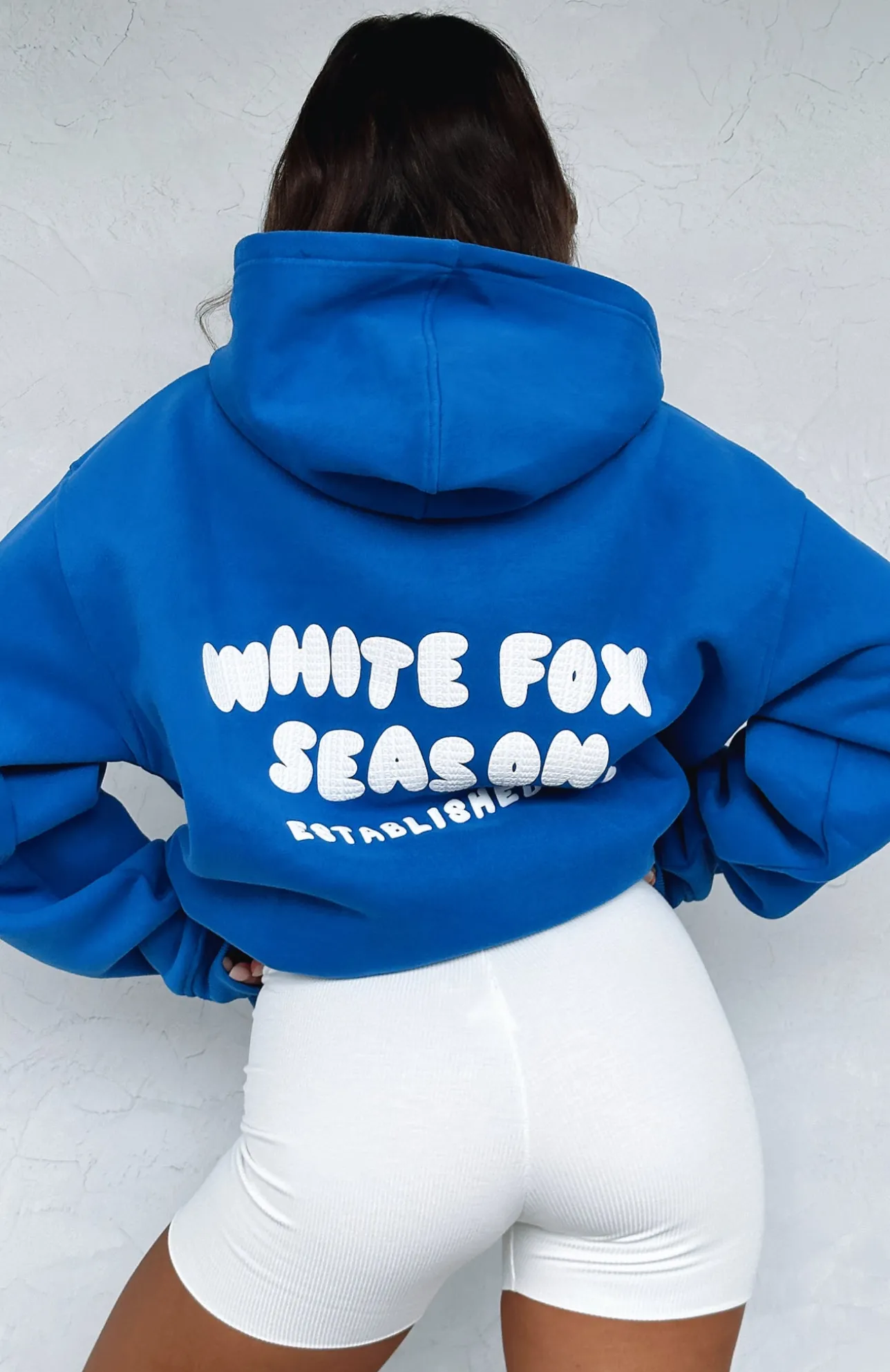 White Fox Boutique The Main Season Oversized Hoodie Electric blue Cheap
